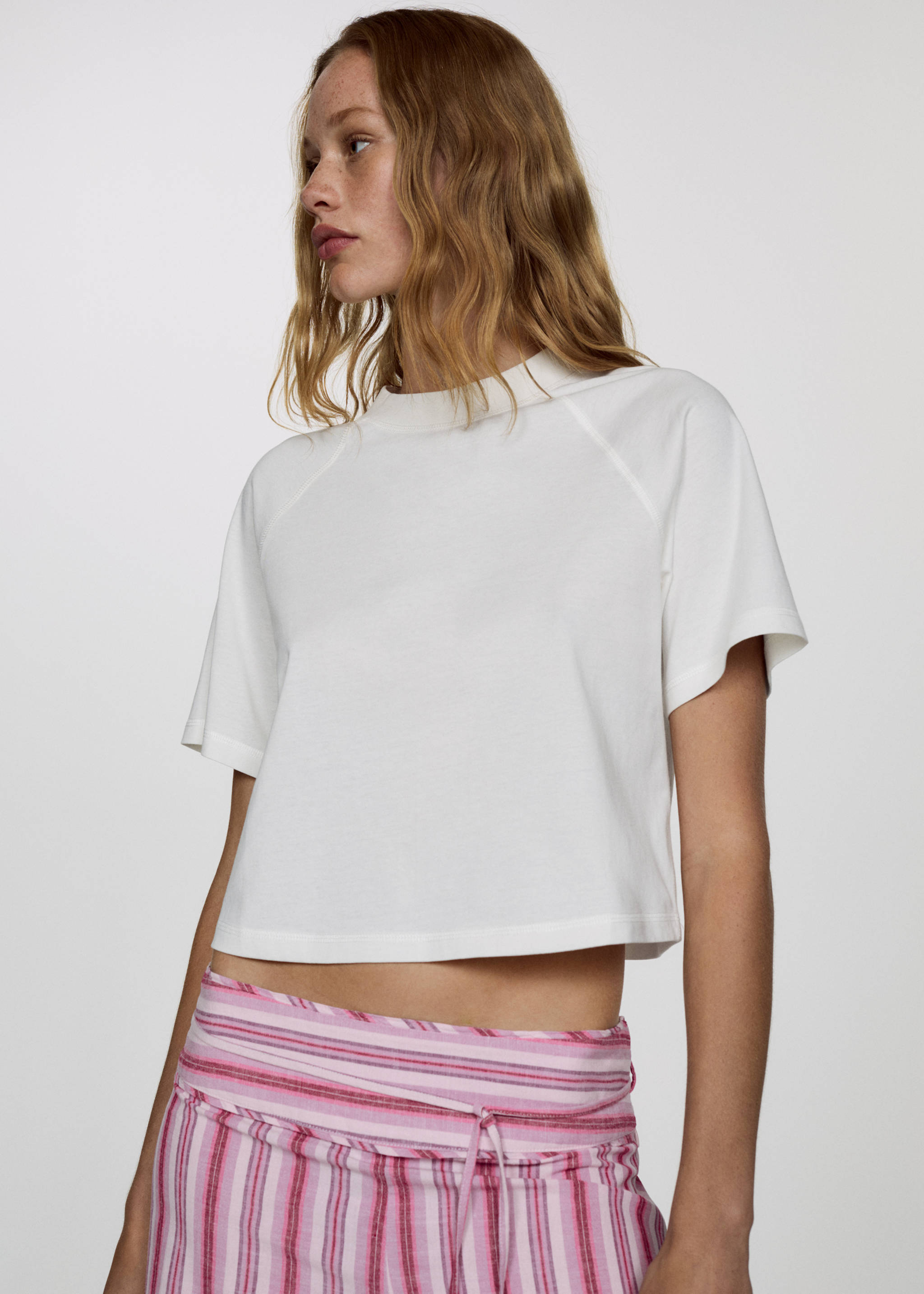 T-shirt coton manches courtes - Plan moyen