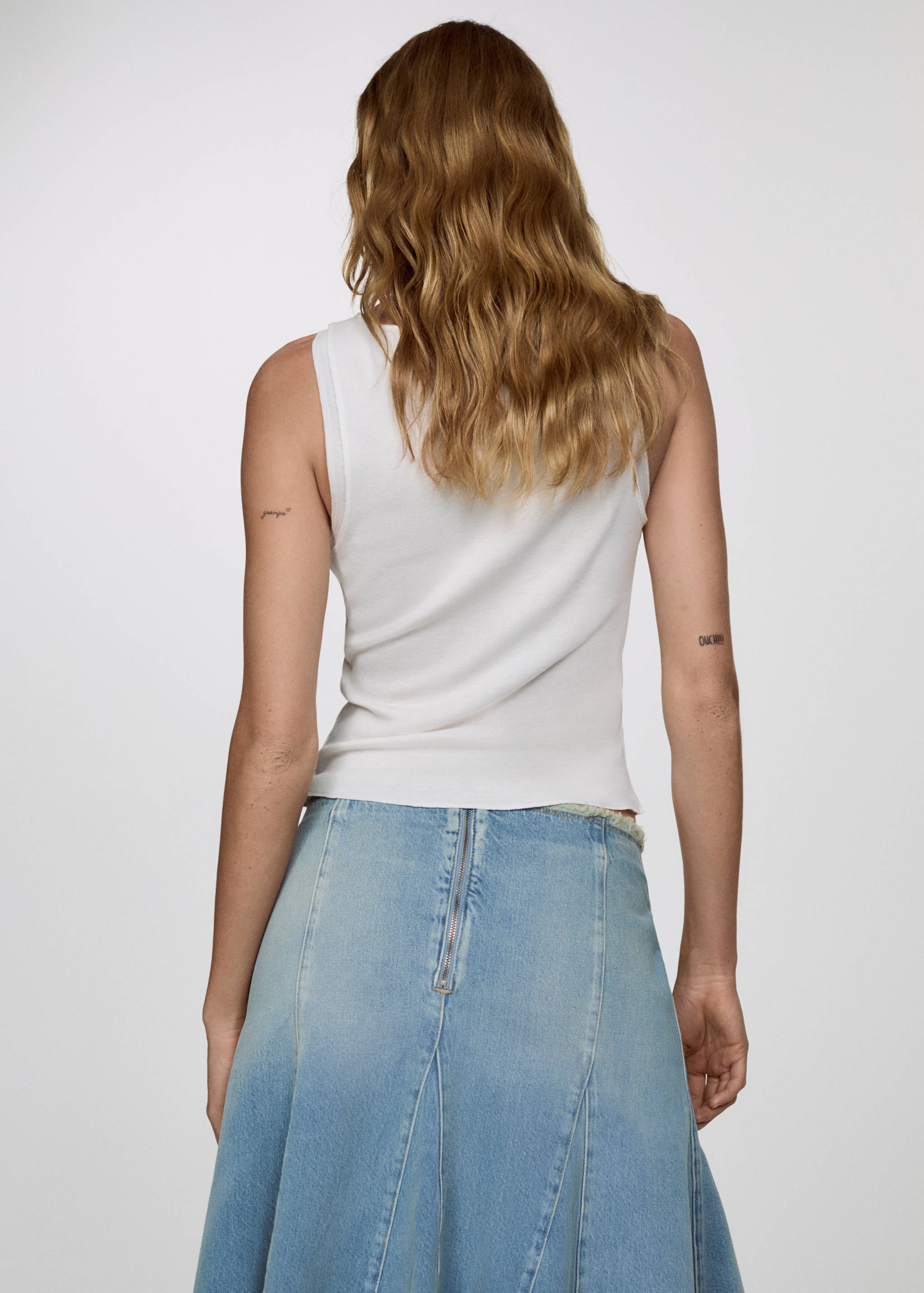 Modal sleeveless top - Reverse of the article