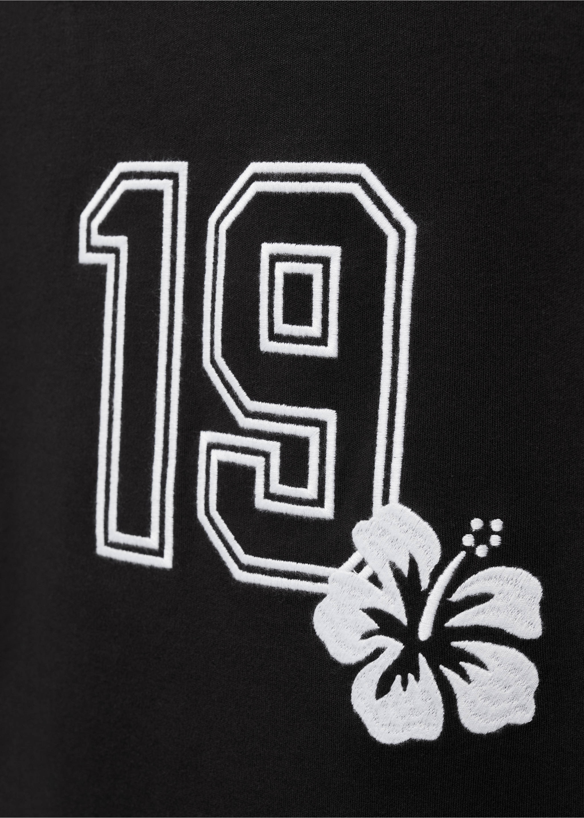 Camiseta crop estampada - Detalle del artículo 8, Negro. Ref: 67007940-00.