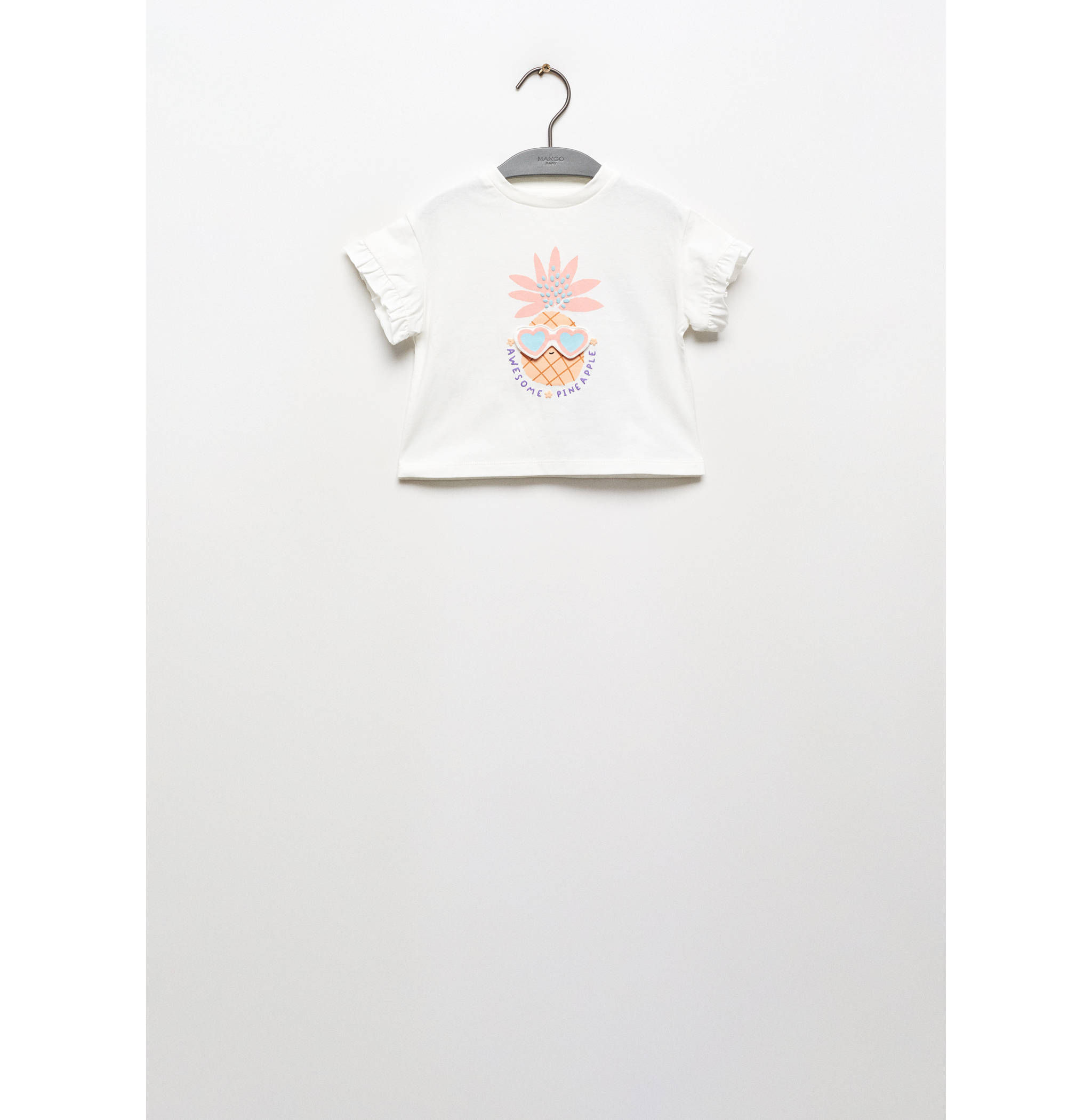 Pineapple embossed cotton t-shirt - Article without model