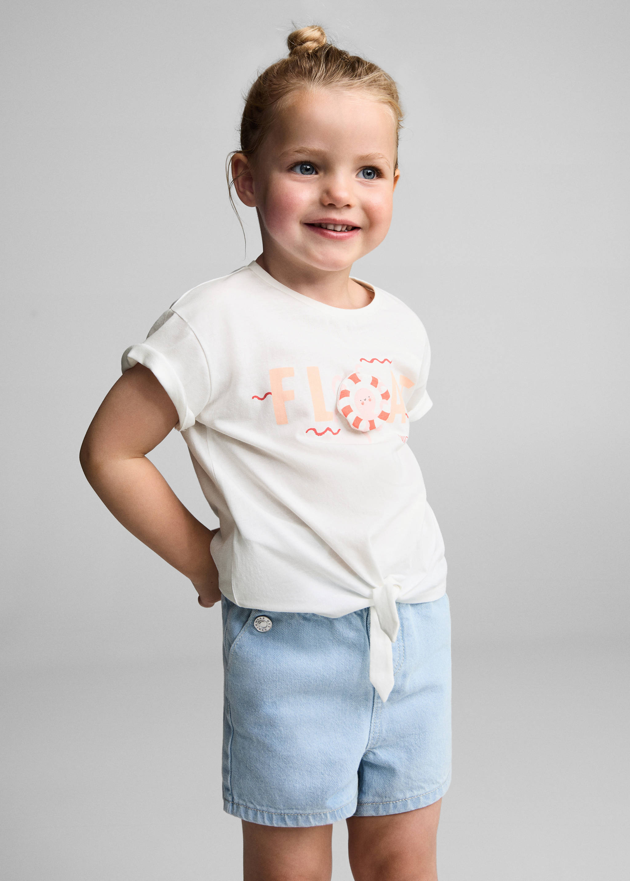 Camiseta mensaje estampado - Plano medio