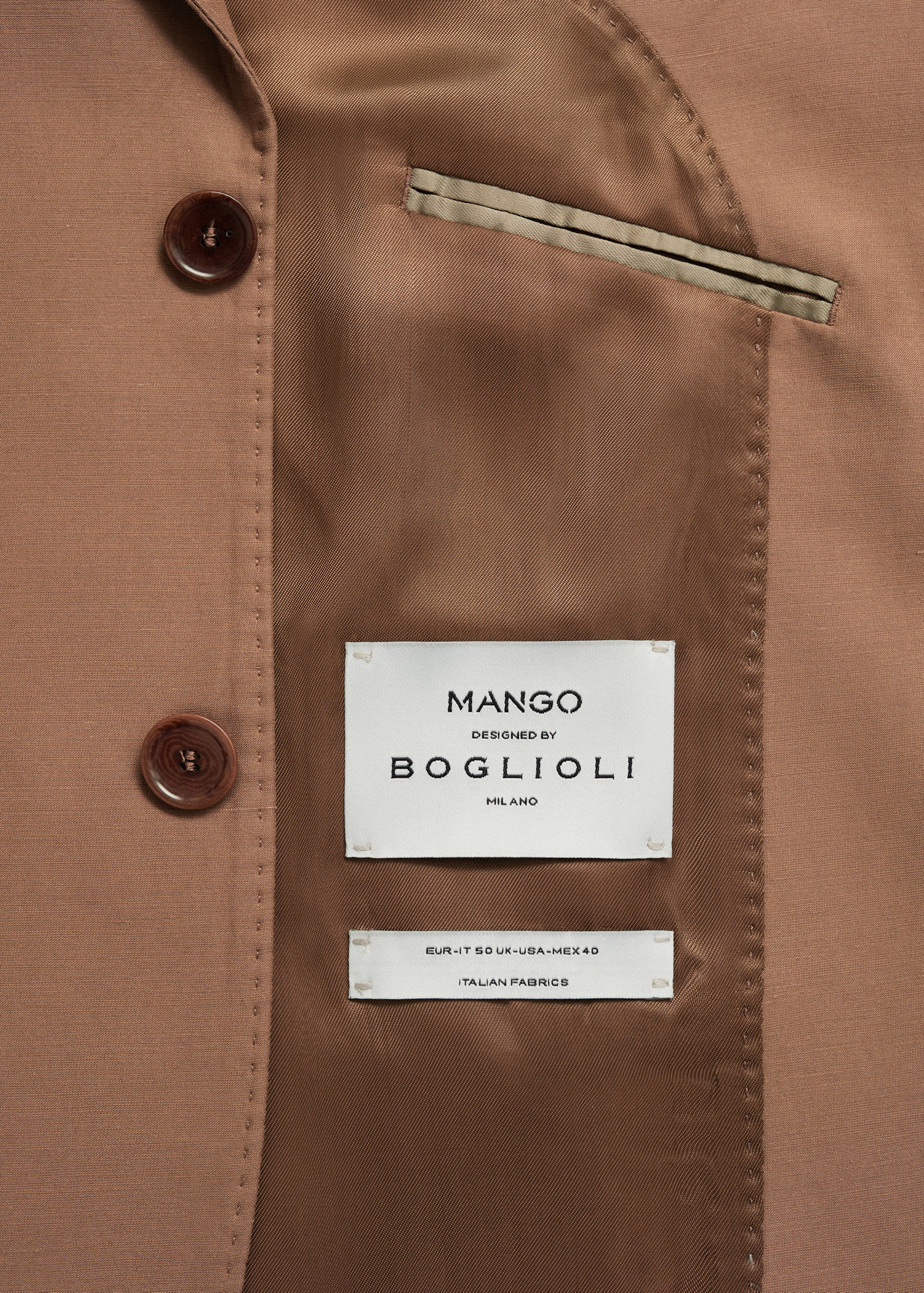 Americana traje slim fit algodón lino - Detalle del artículo 0