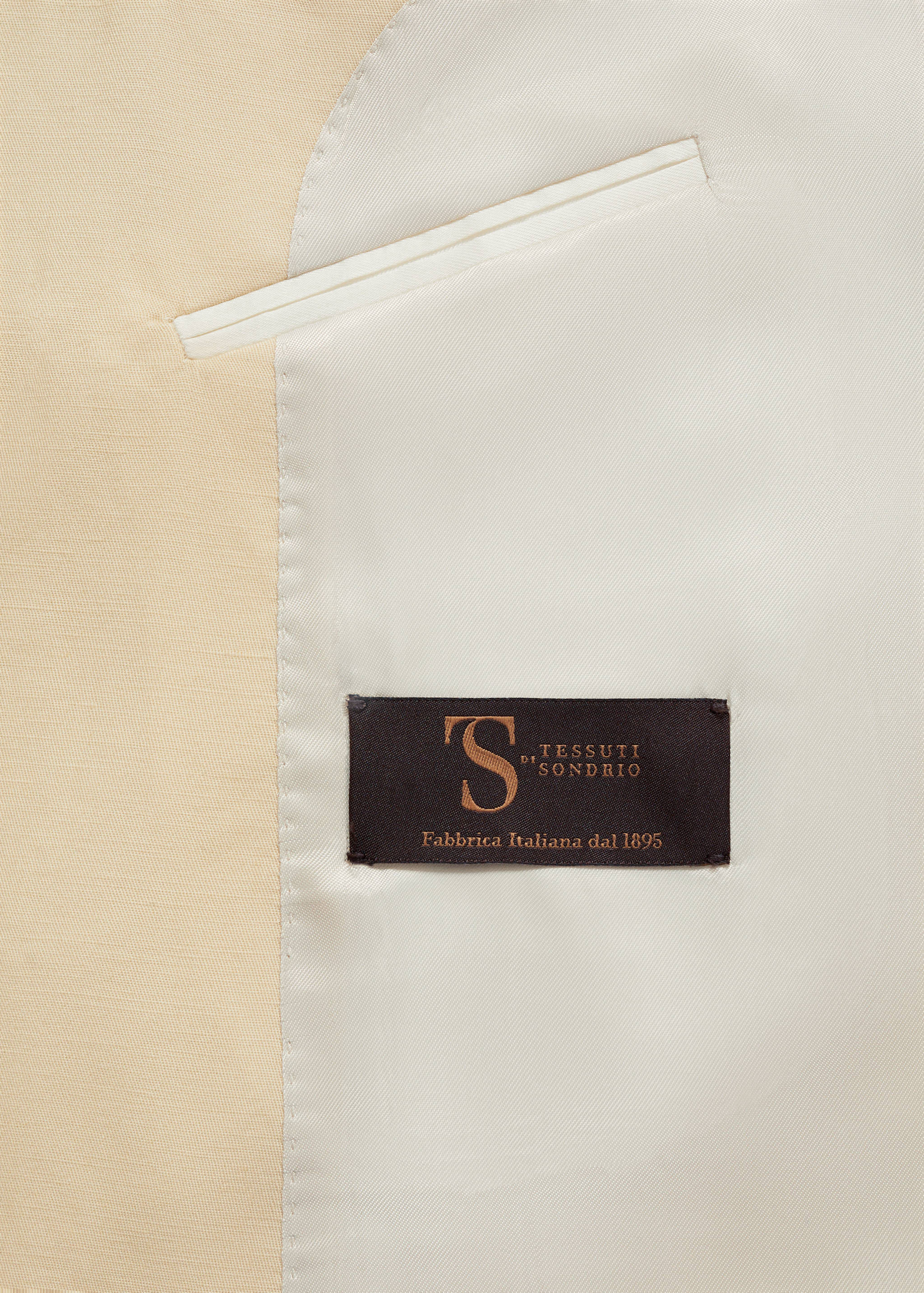 Cotton-linen double-breasted suit jacket - Details of the article 9