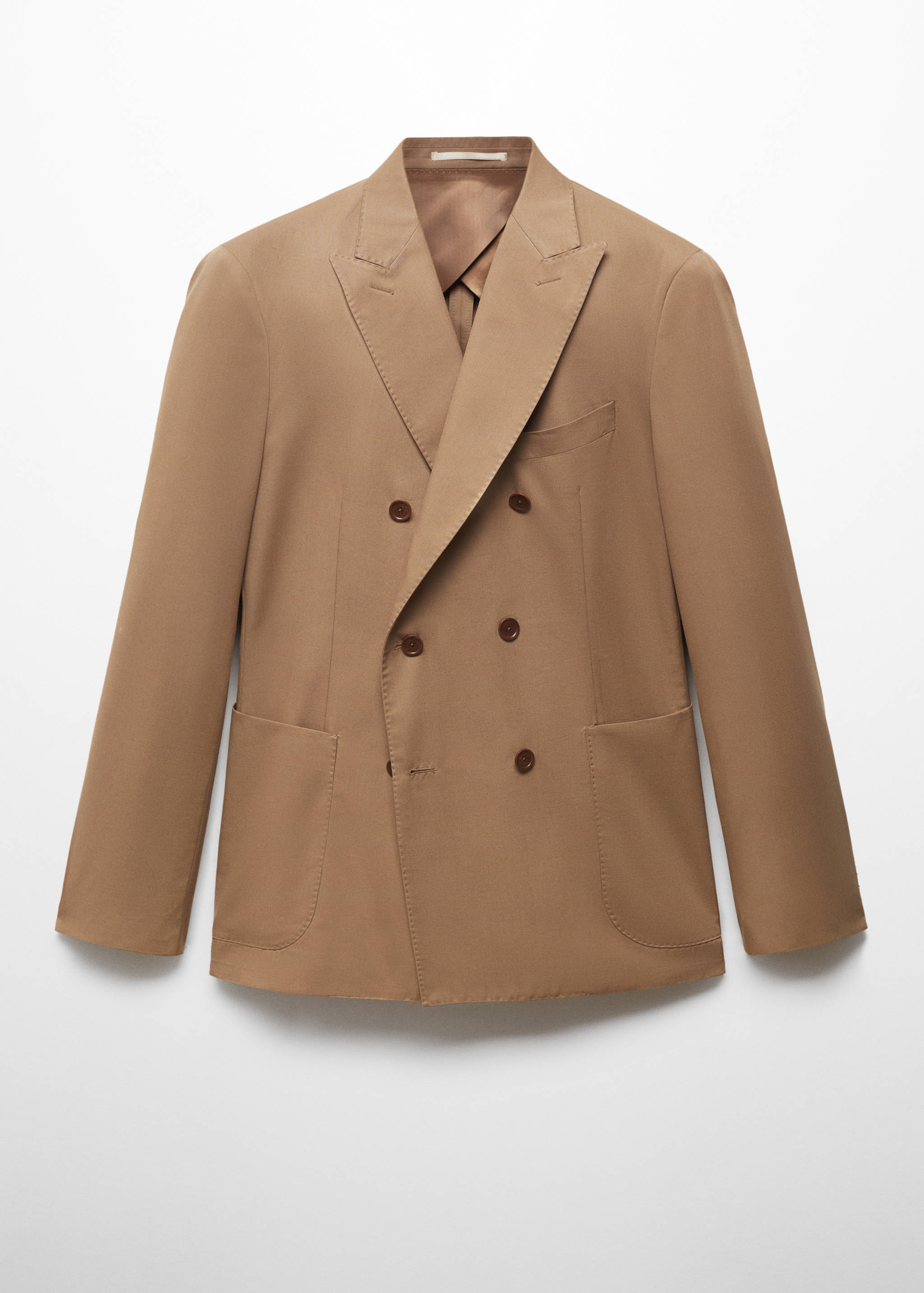 Virgin wool double-breasted suit jacket - Article without model