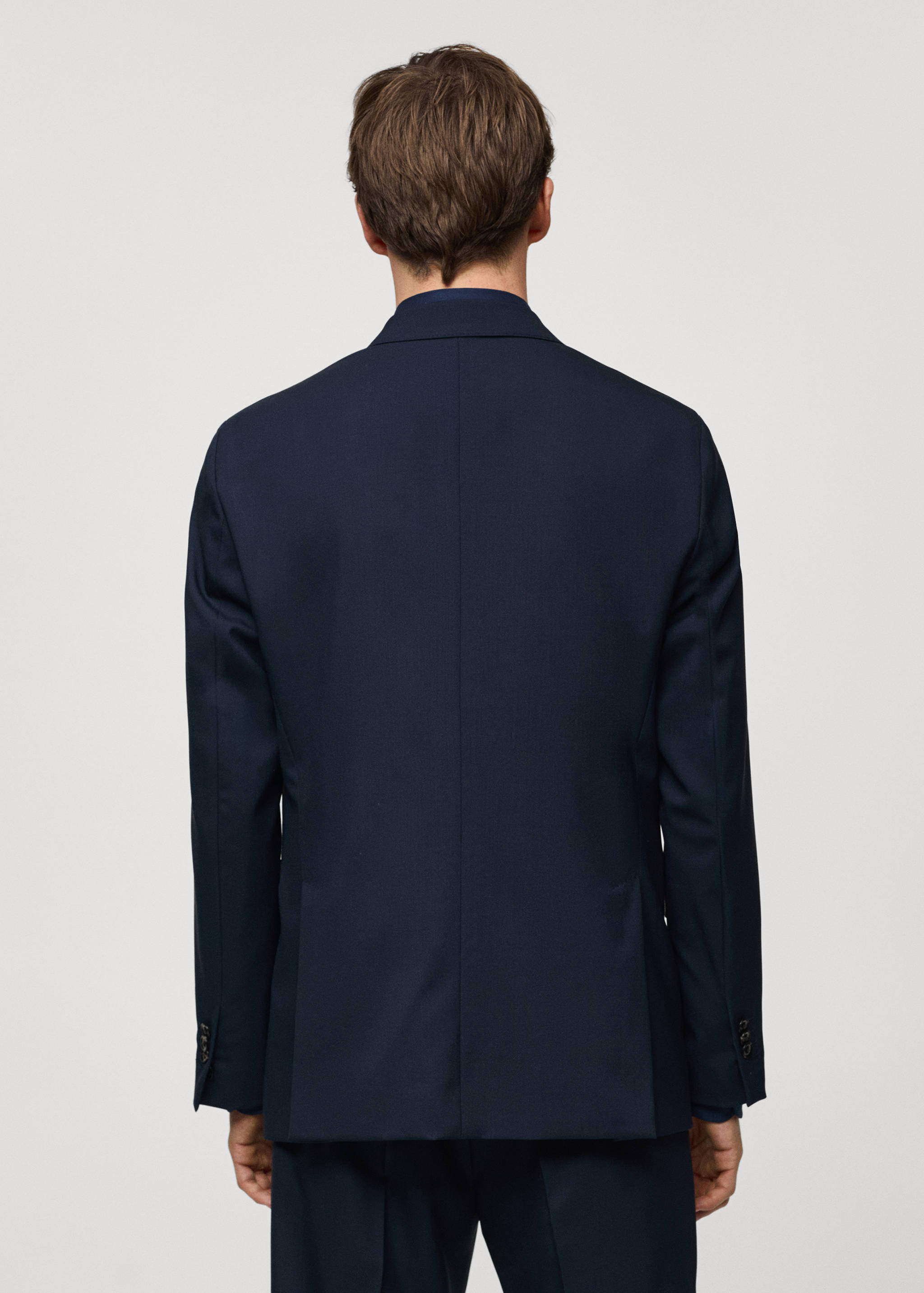 100% virgin wool slim-fit suit jacket - Reverse of the article