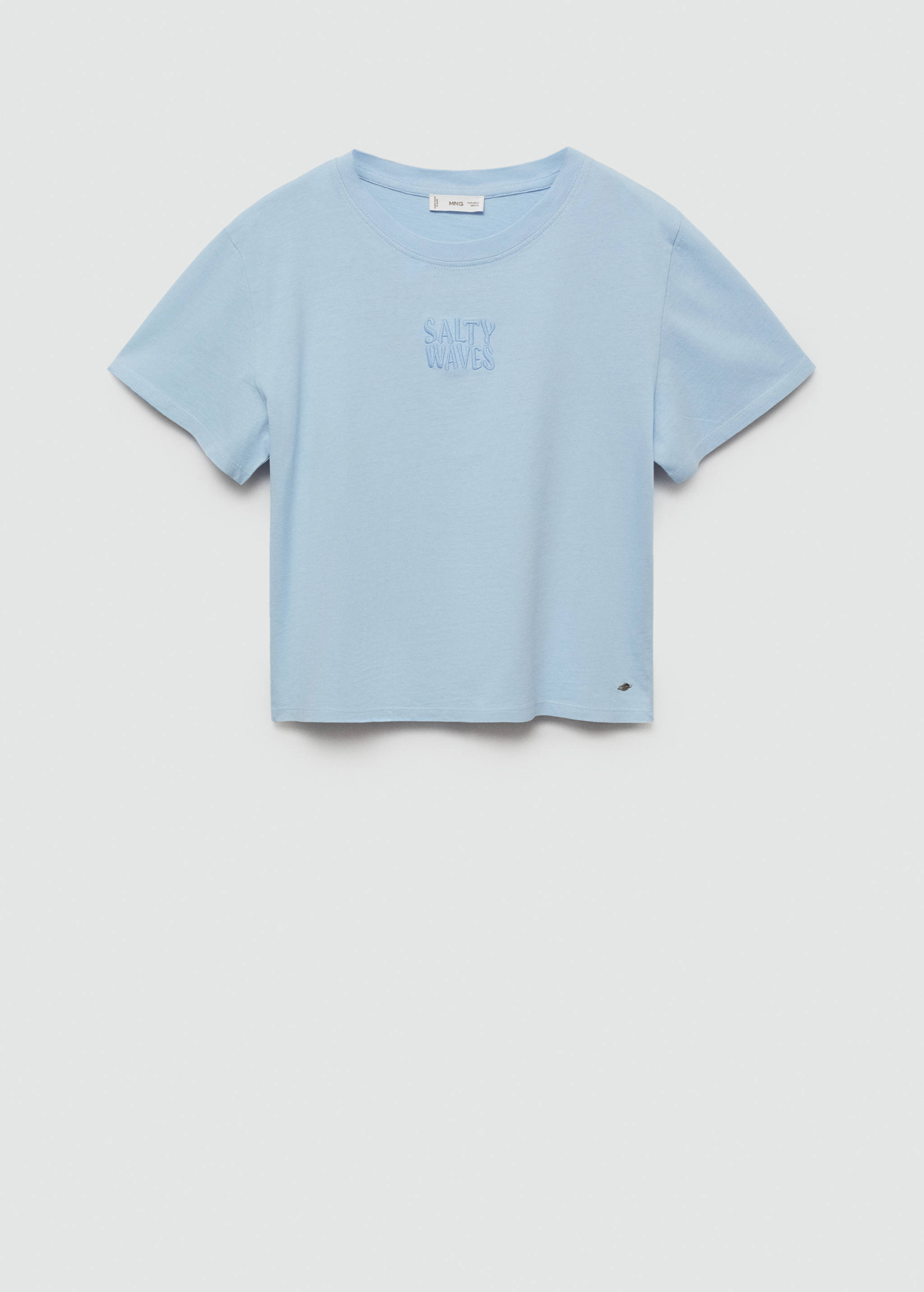T-shirt coton détail brodé - Article sans modèle