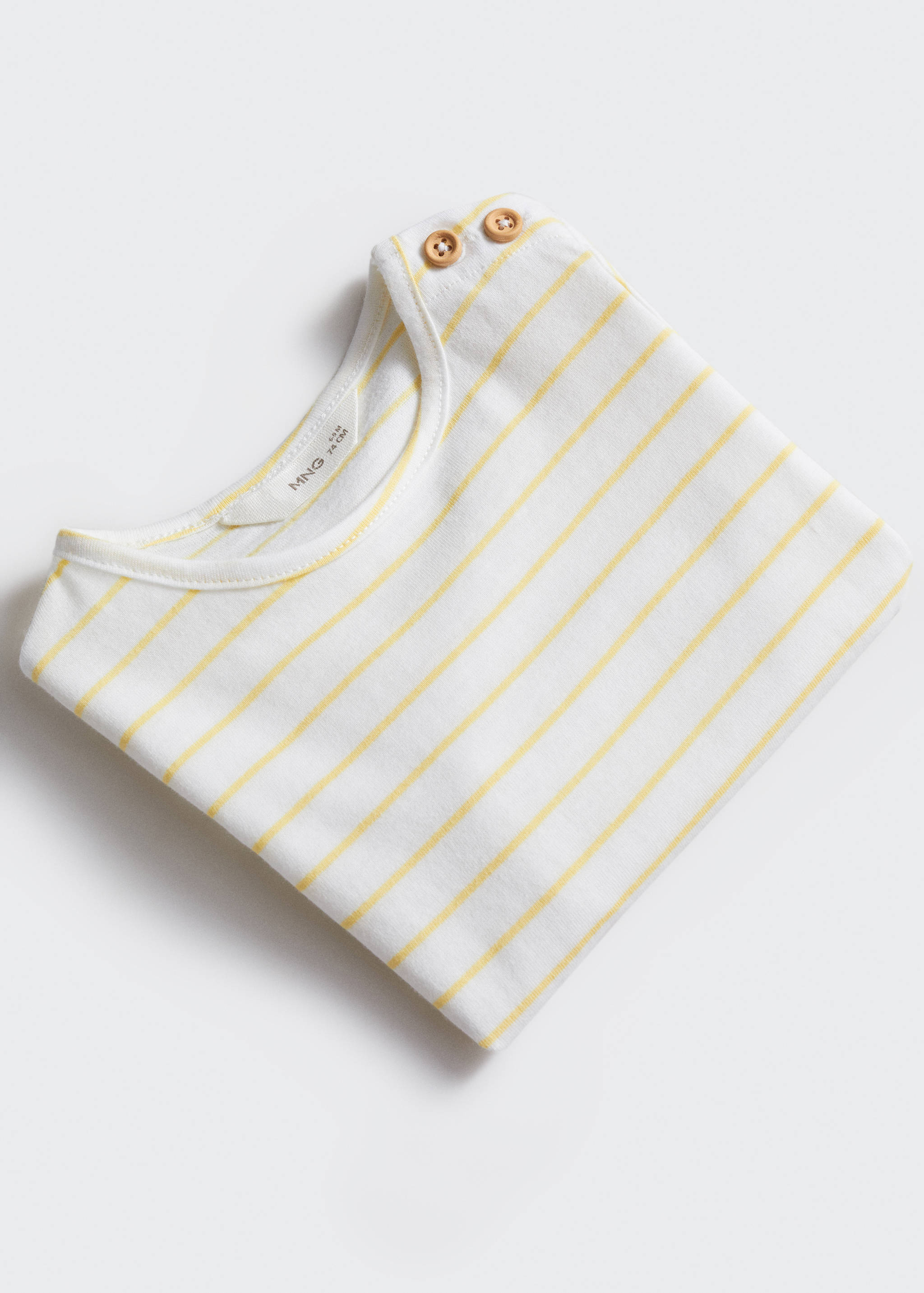 T-shirt à rayures et boutons - Détail de l'article 0