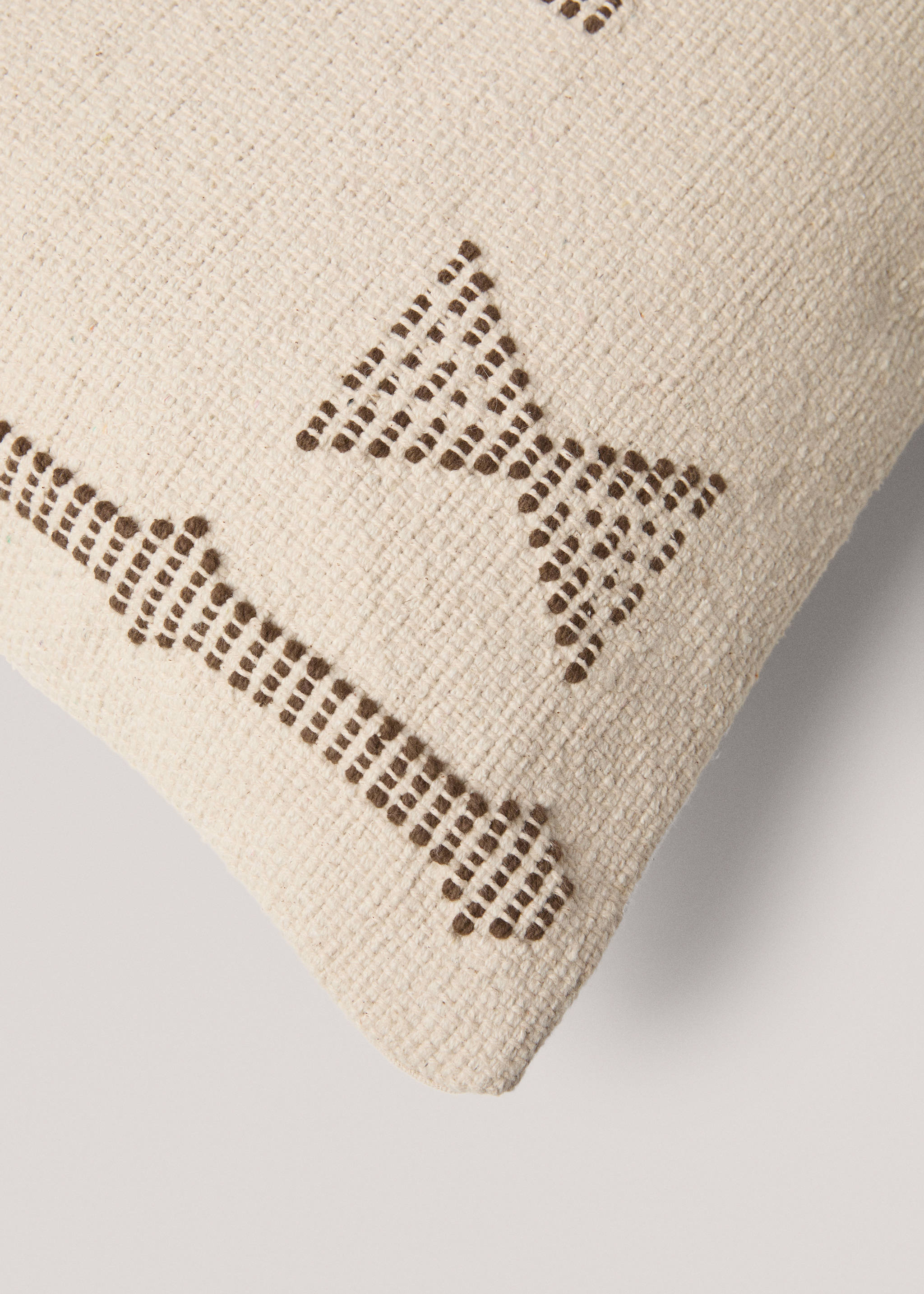 Geometric embroidered cushion cover 40x60cm - Details of the article 3
