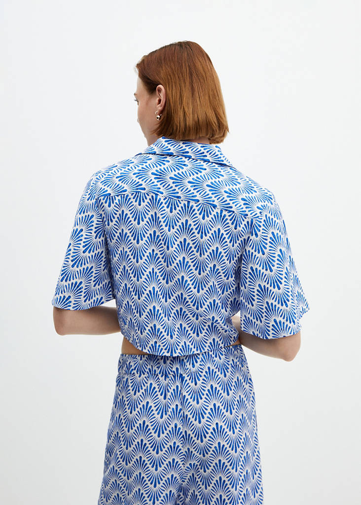 Knot printed shirt — Blue