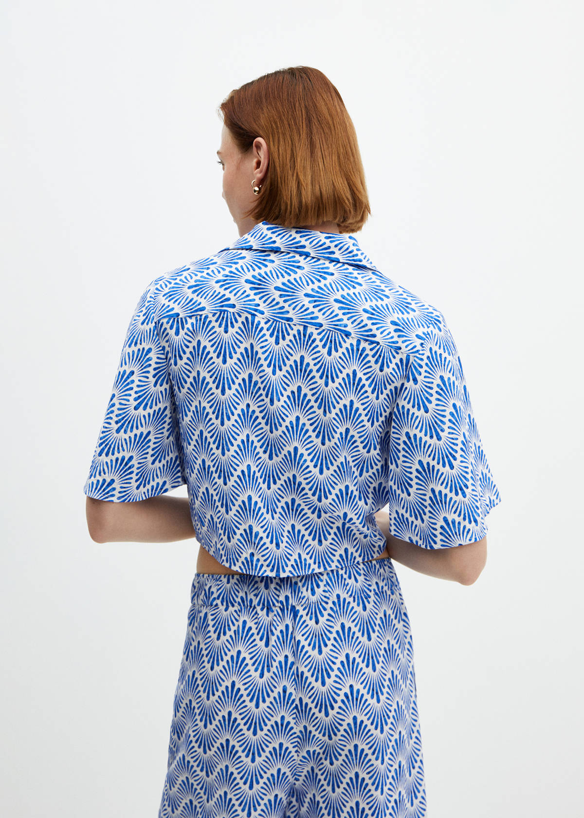 Knot printed shirt — Blue