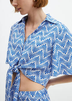 Knot printed shirt — Blue 5
