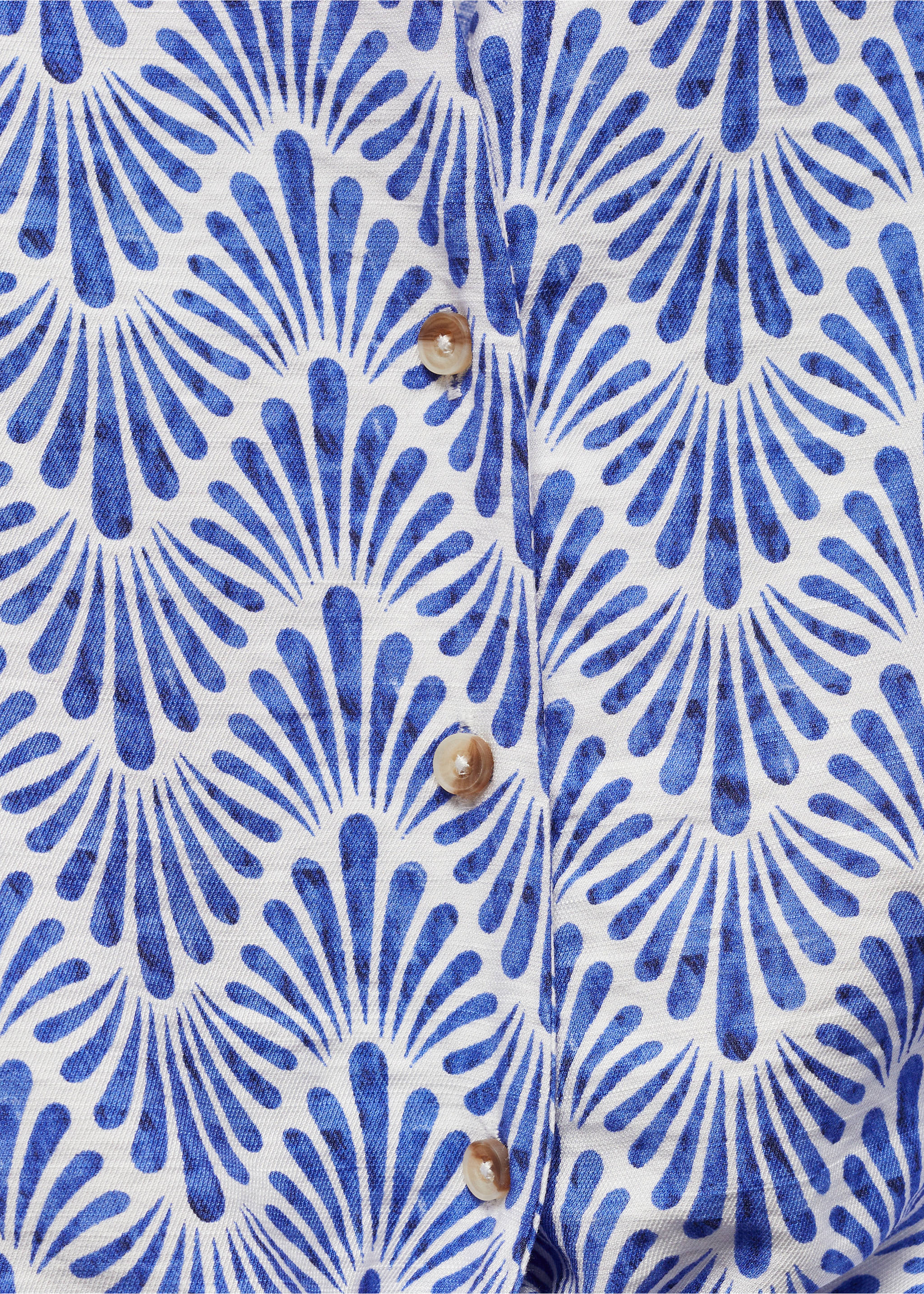 Chemise imprimée à nœud - Détail de l'article 8, Bleu. Ref: 67008645-00.