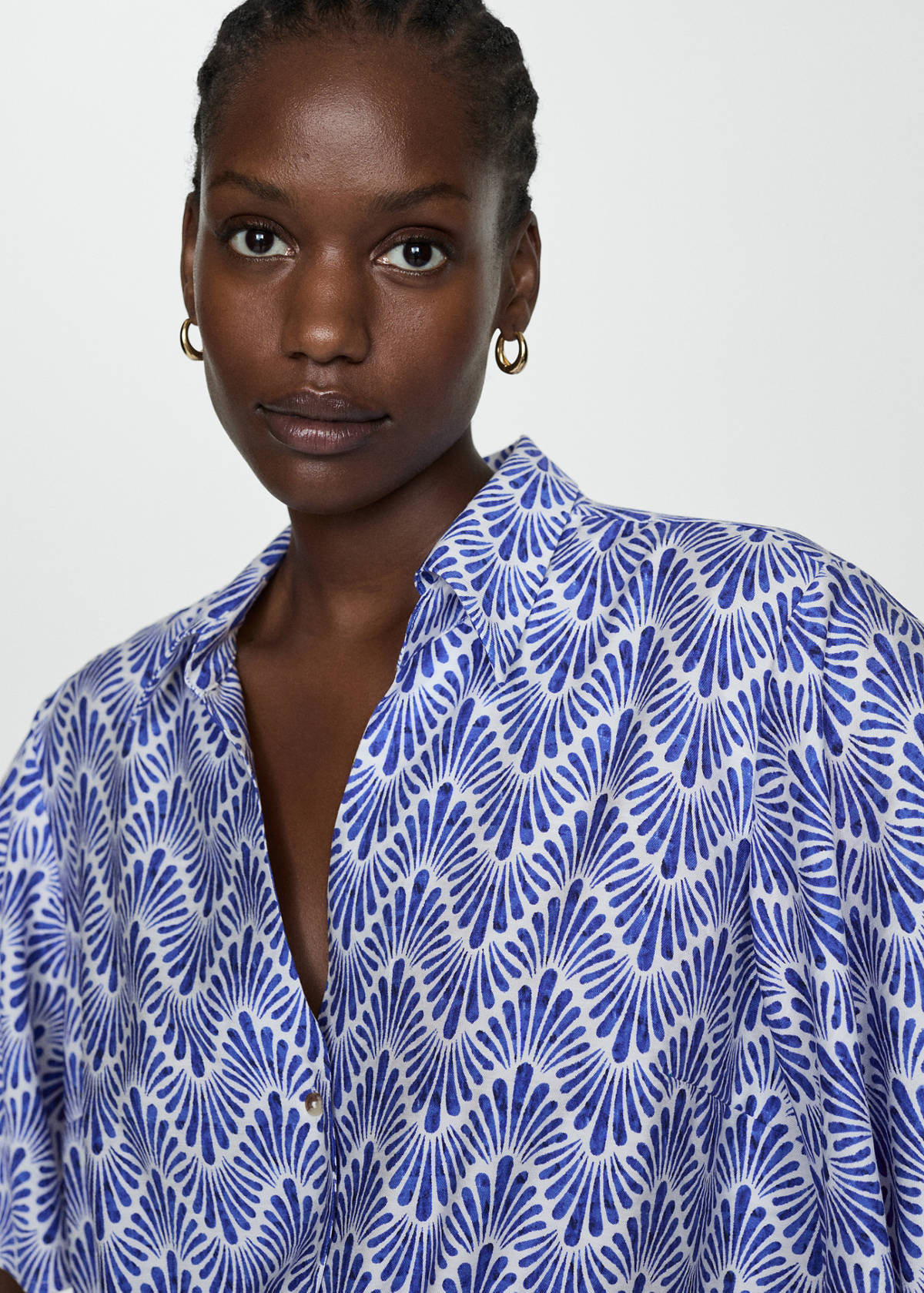 Knot printed shirt — Blue