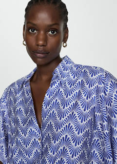Knot printed shirt — Blue 7