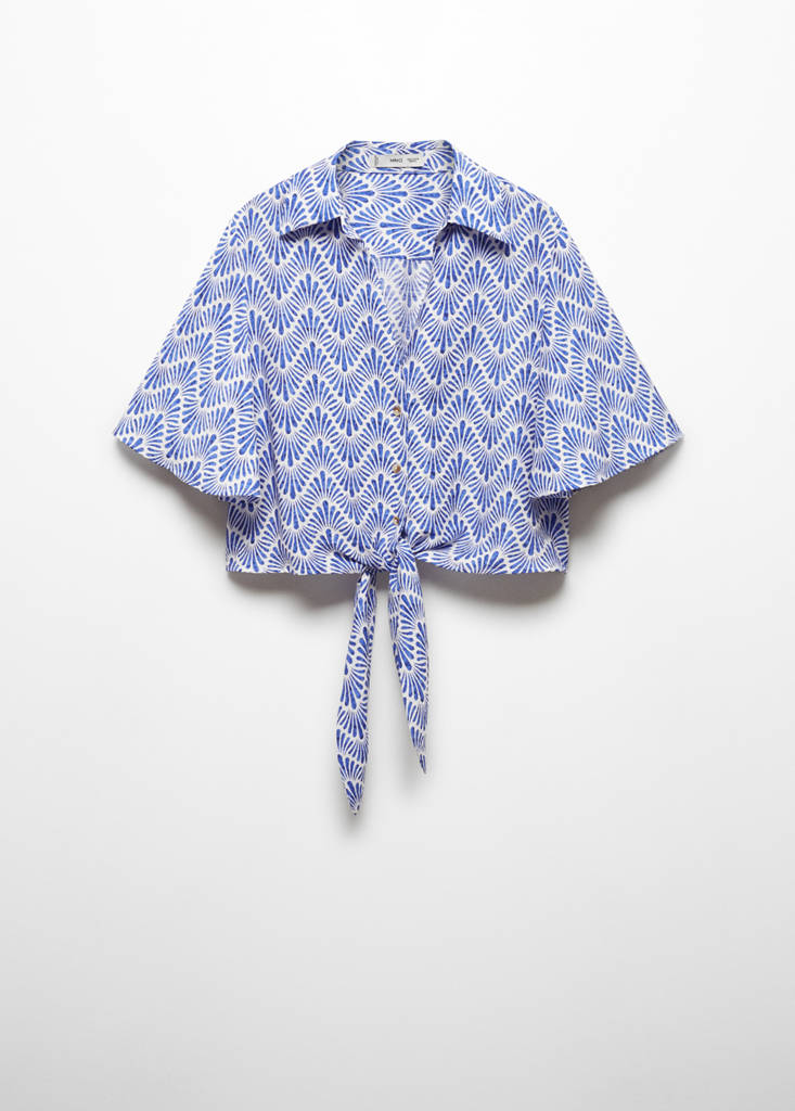 Knot printed shirt — Blue