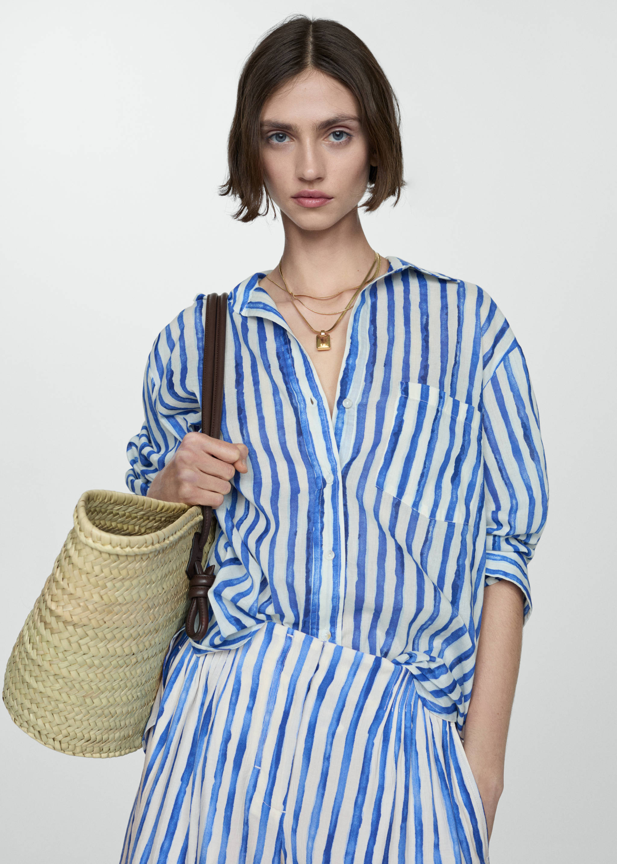 100% cotton striped shirt - Medium plane