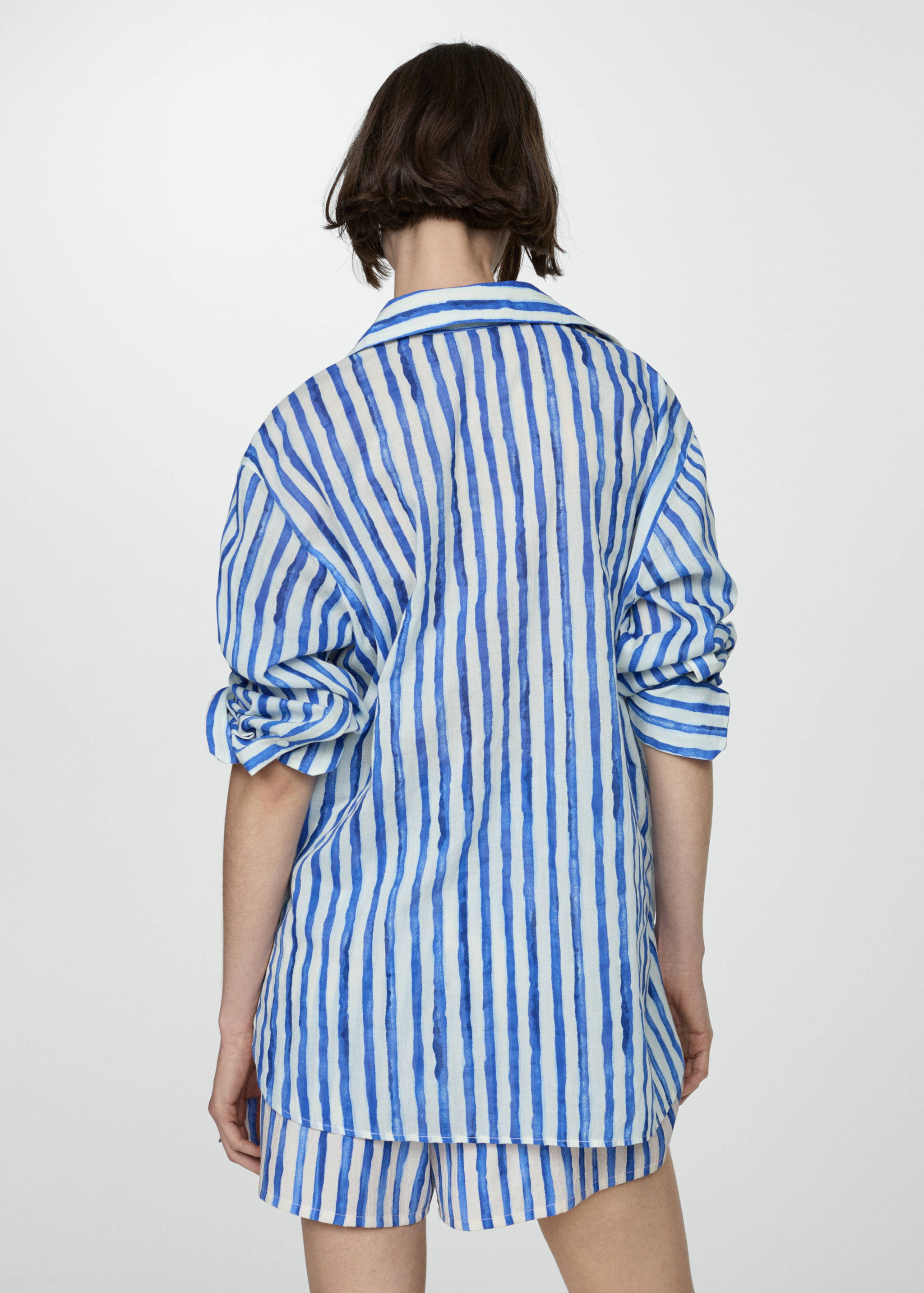 100% cotton striped shirt - Reverse of the article