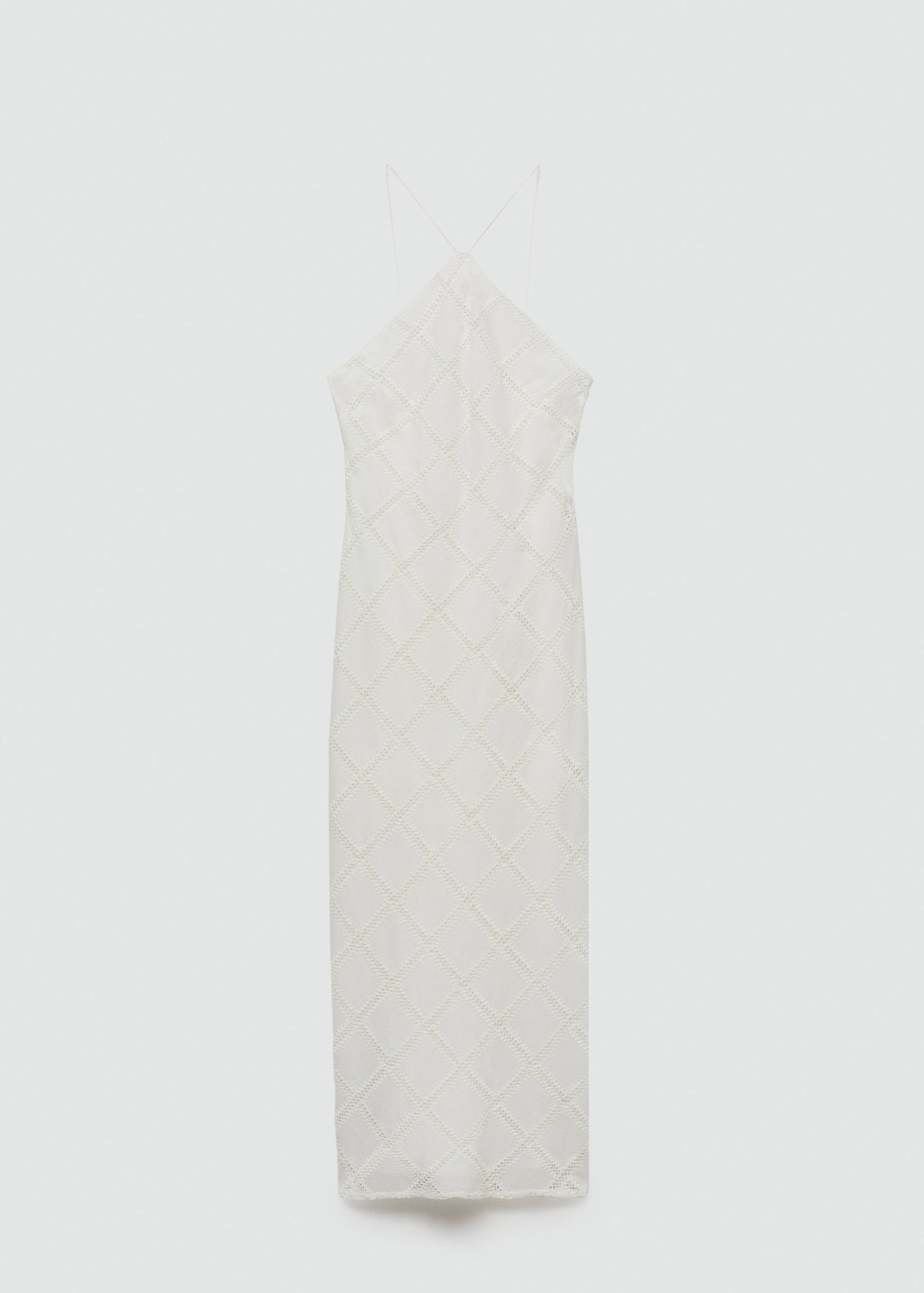 Embroidered halter-neck dress - Article without model