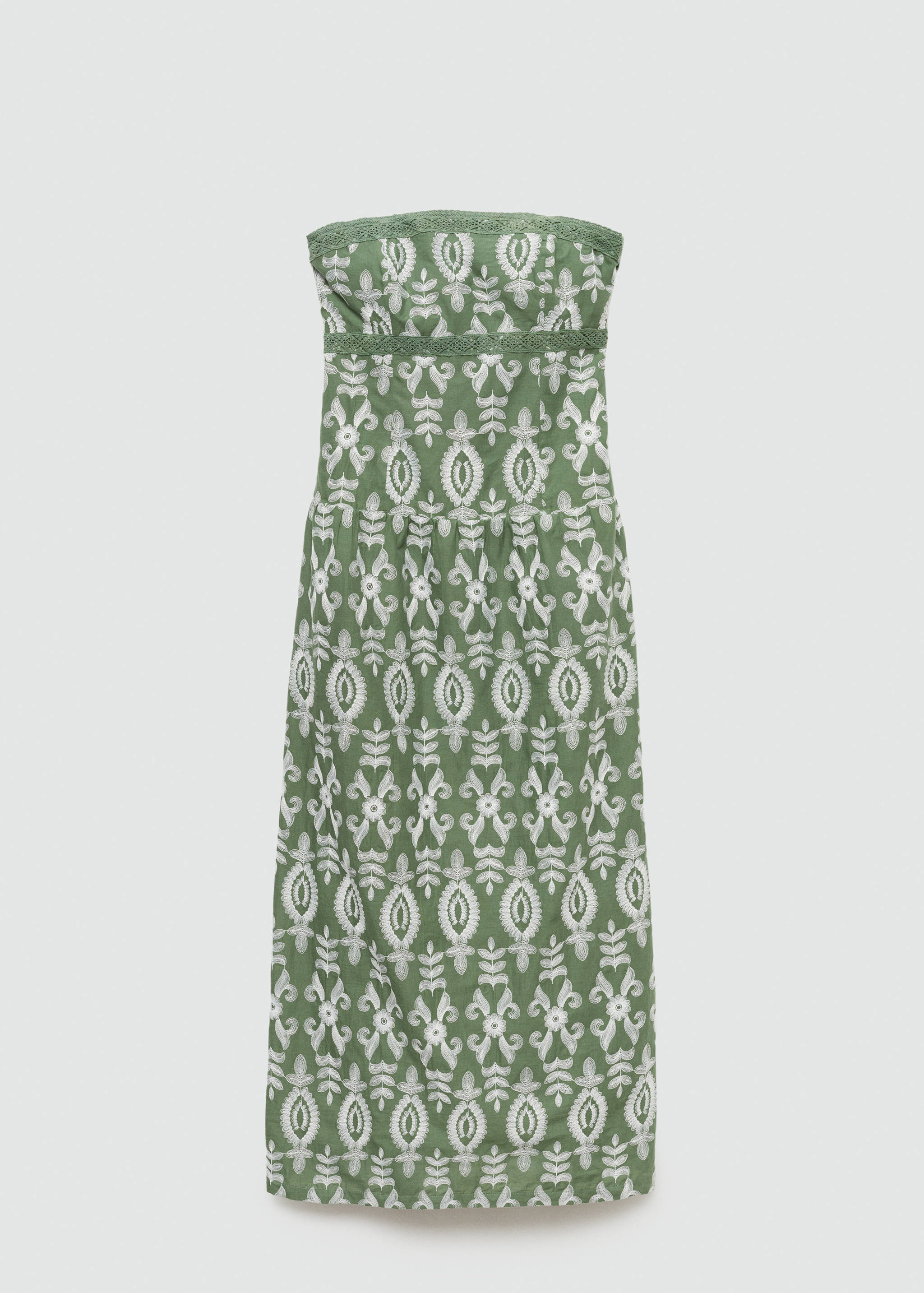 Strapless embroidered dress - Article without model