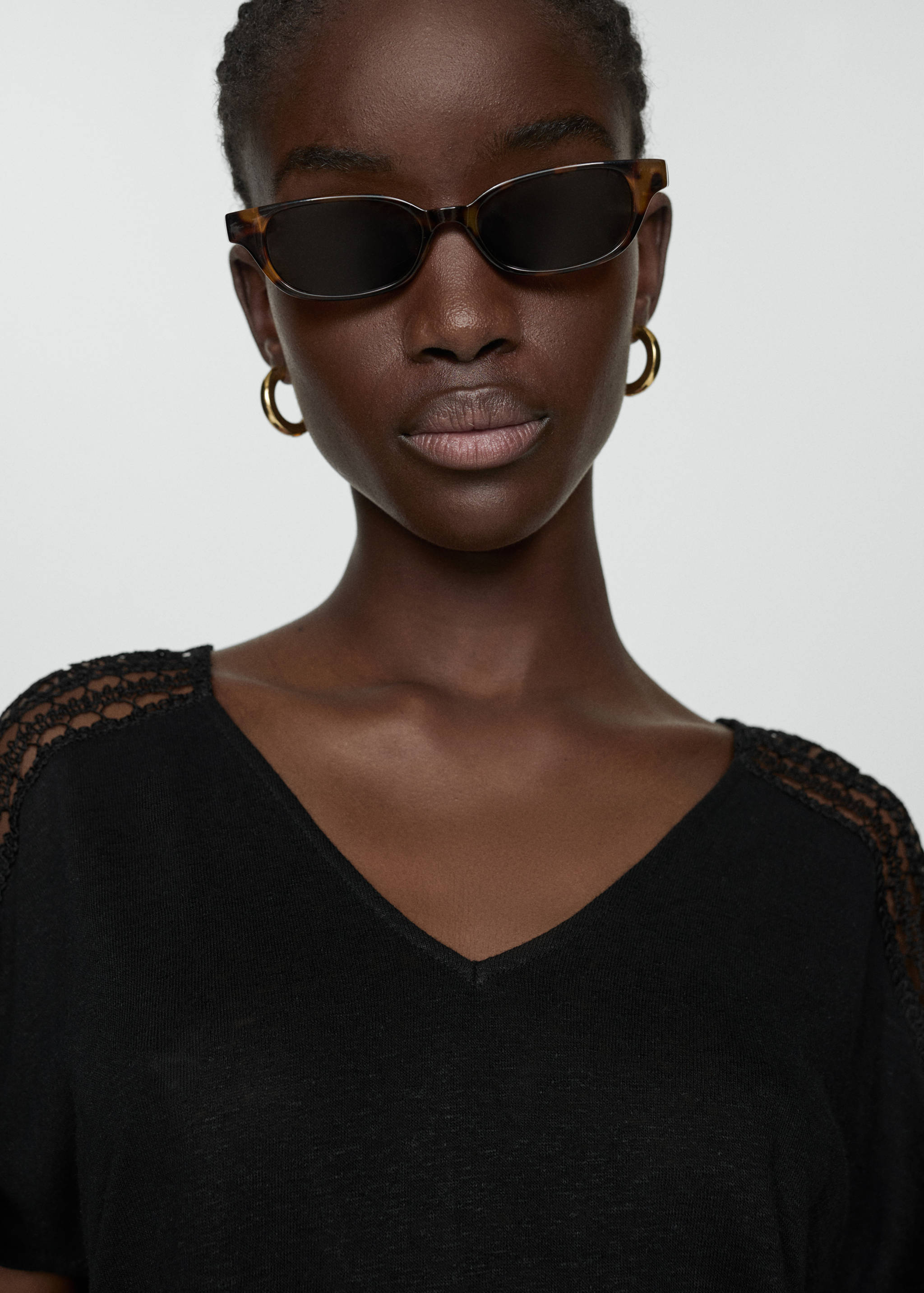 Openwork details T-shirt - Details of the article 1