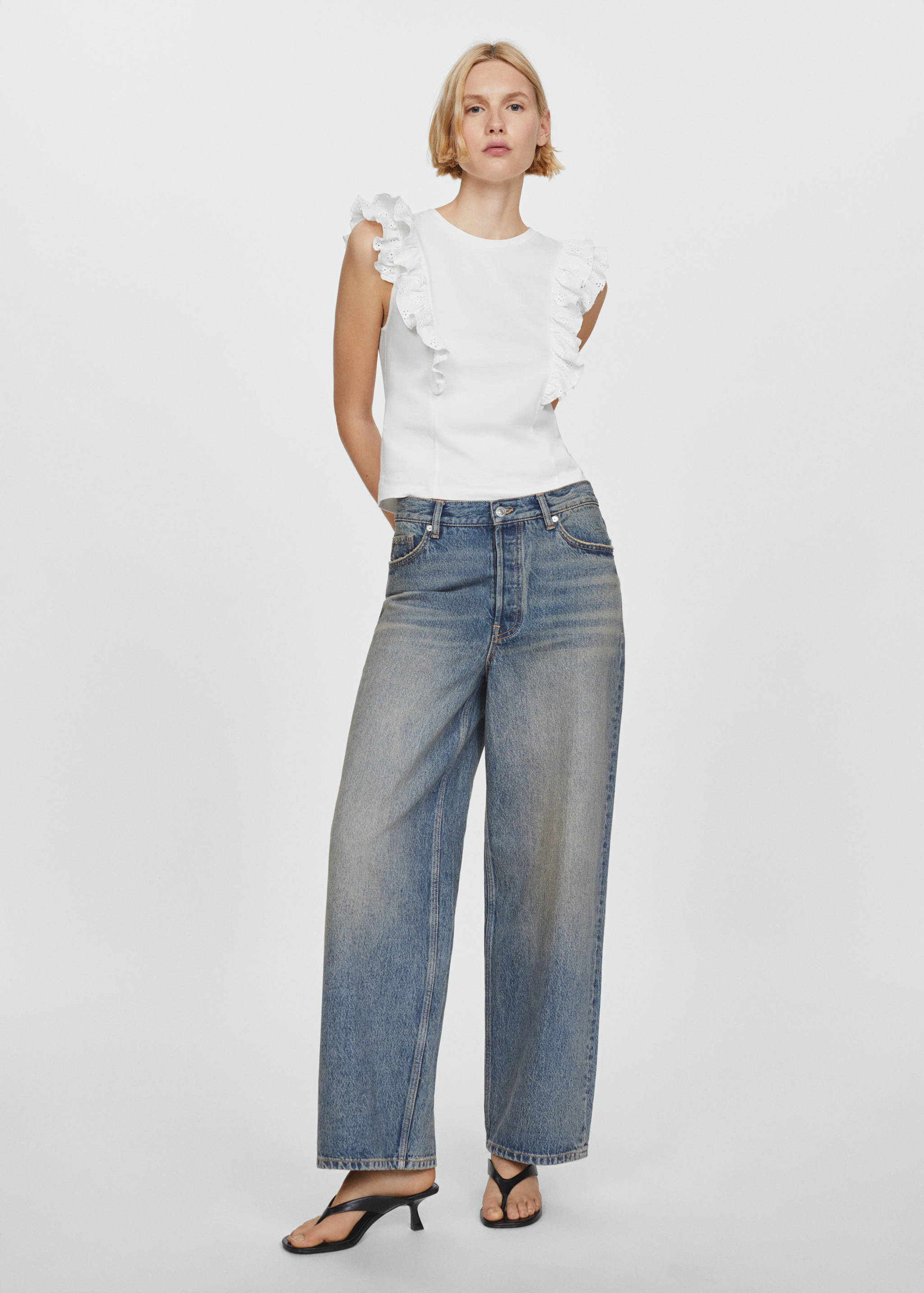Frills cotton t-shirt - General plane