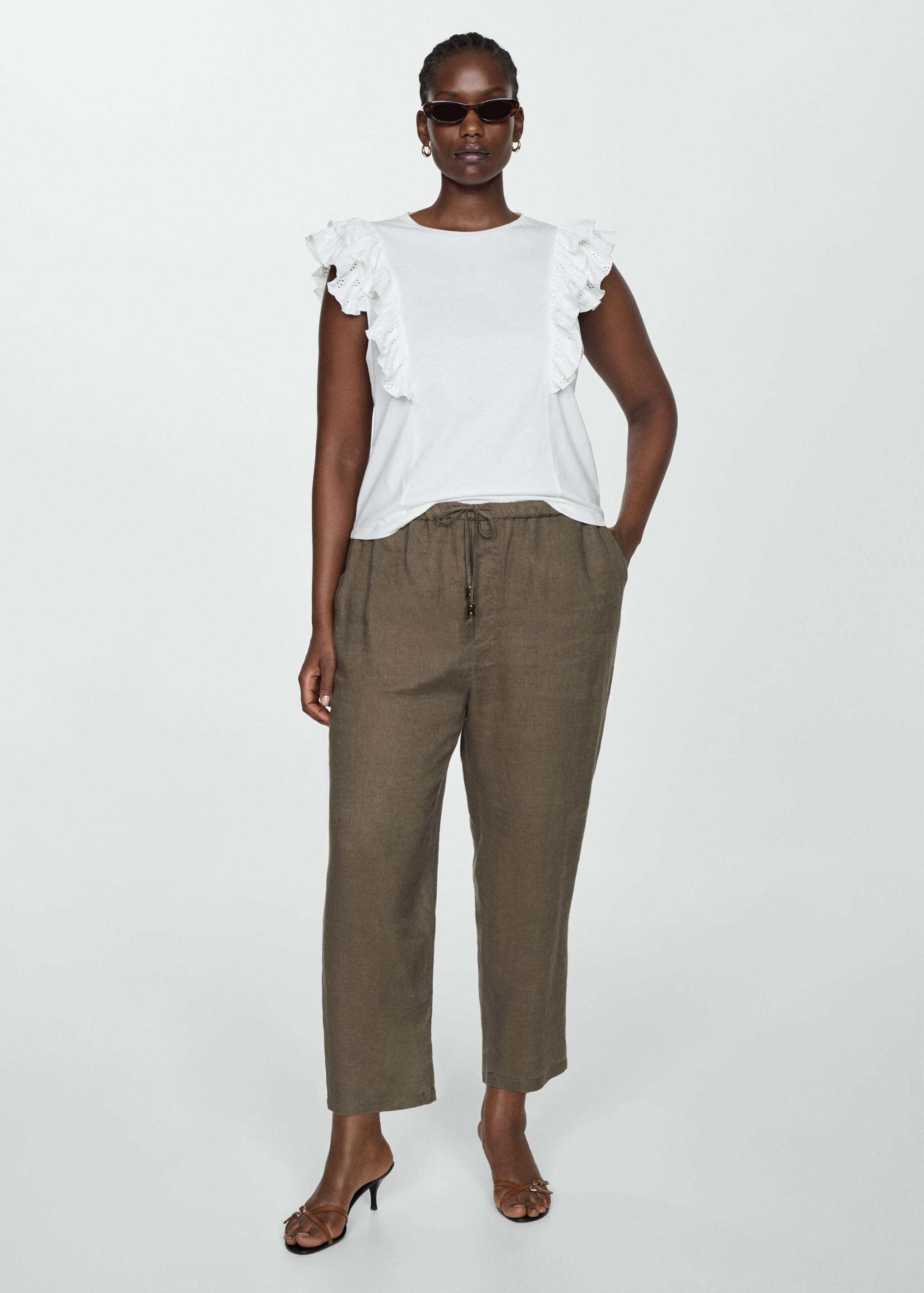 Frills cotton t-shirt - Details of the article 3