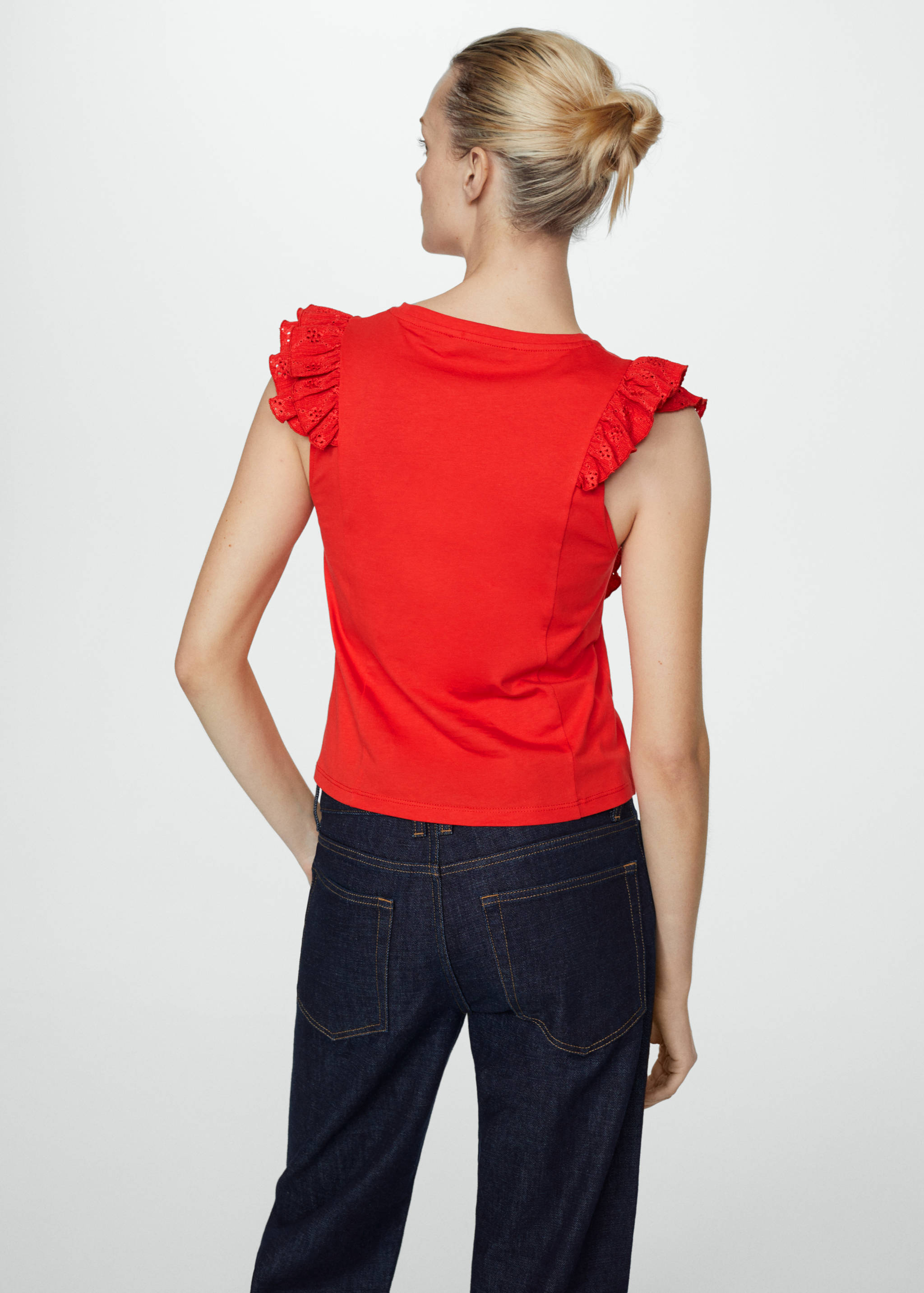 Frills cotton t-shirt - Reverse of the article