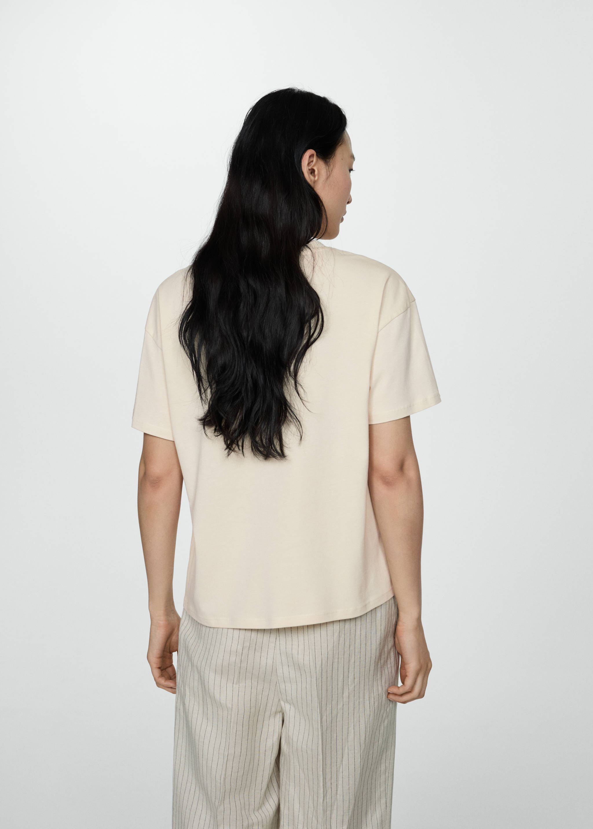 Printed cotton-blend t-shirt - Reverse of the article