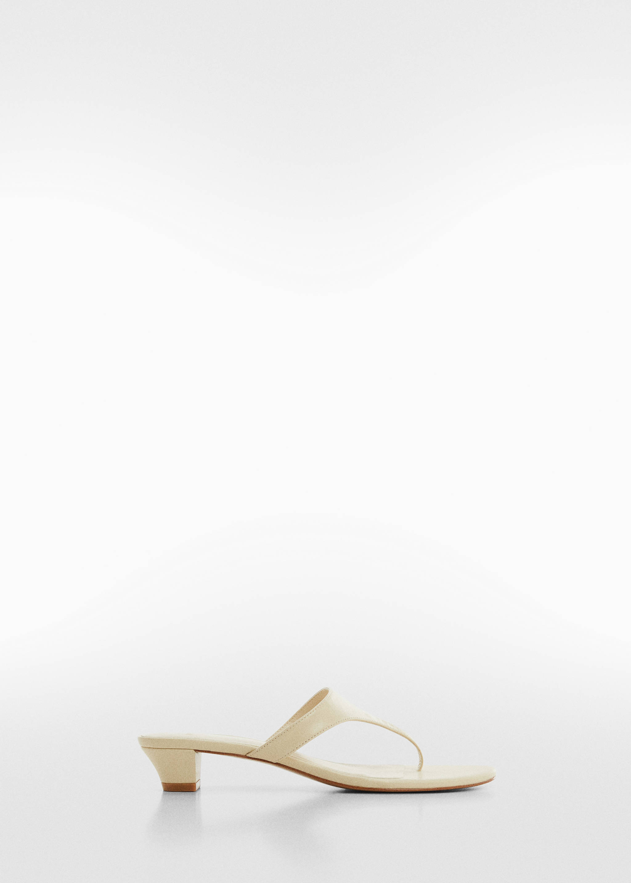 Kitten-heel leather sandal - Article without model