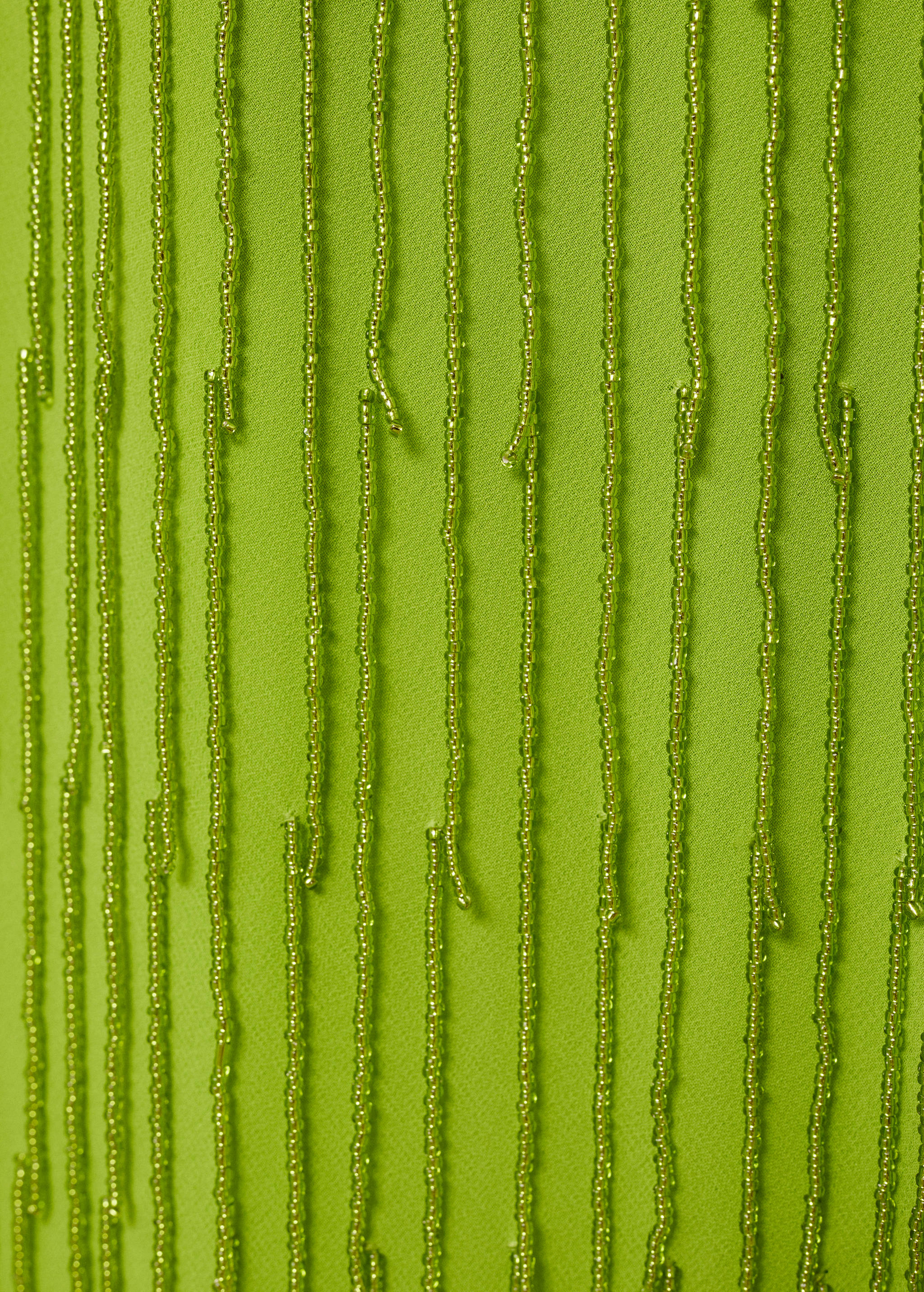 Haljina s ovratnikom oko vrata s kamenčićima i resama - Detalji artikla 8