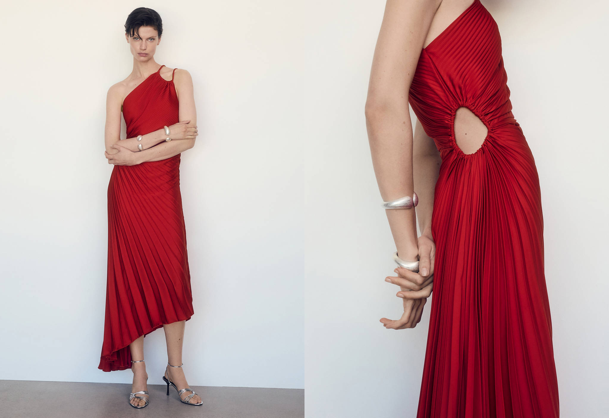 Asymmetrical pleated dress - Panoramic plane