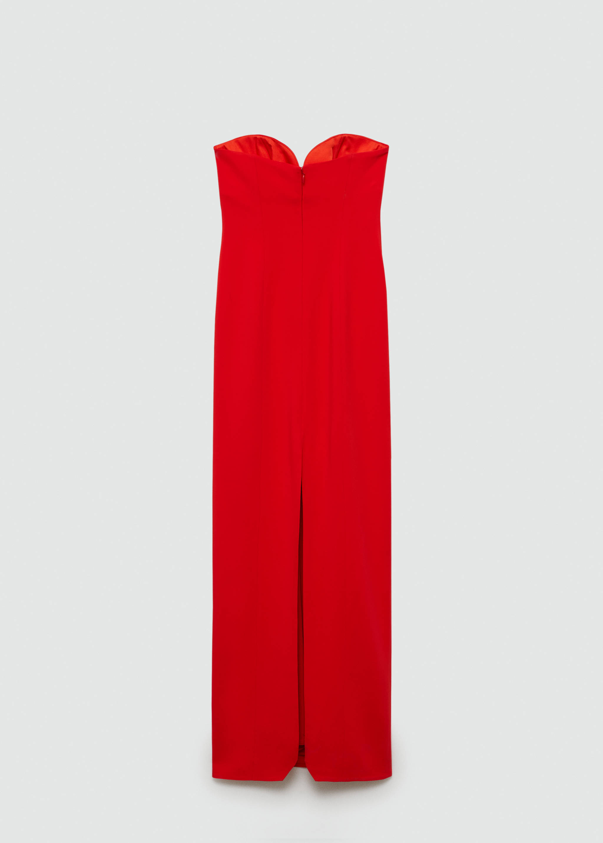 Strapless dress with sweetheart neckline - Reverse of the article