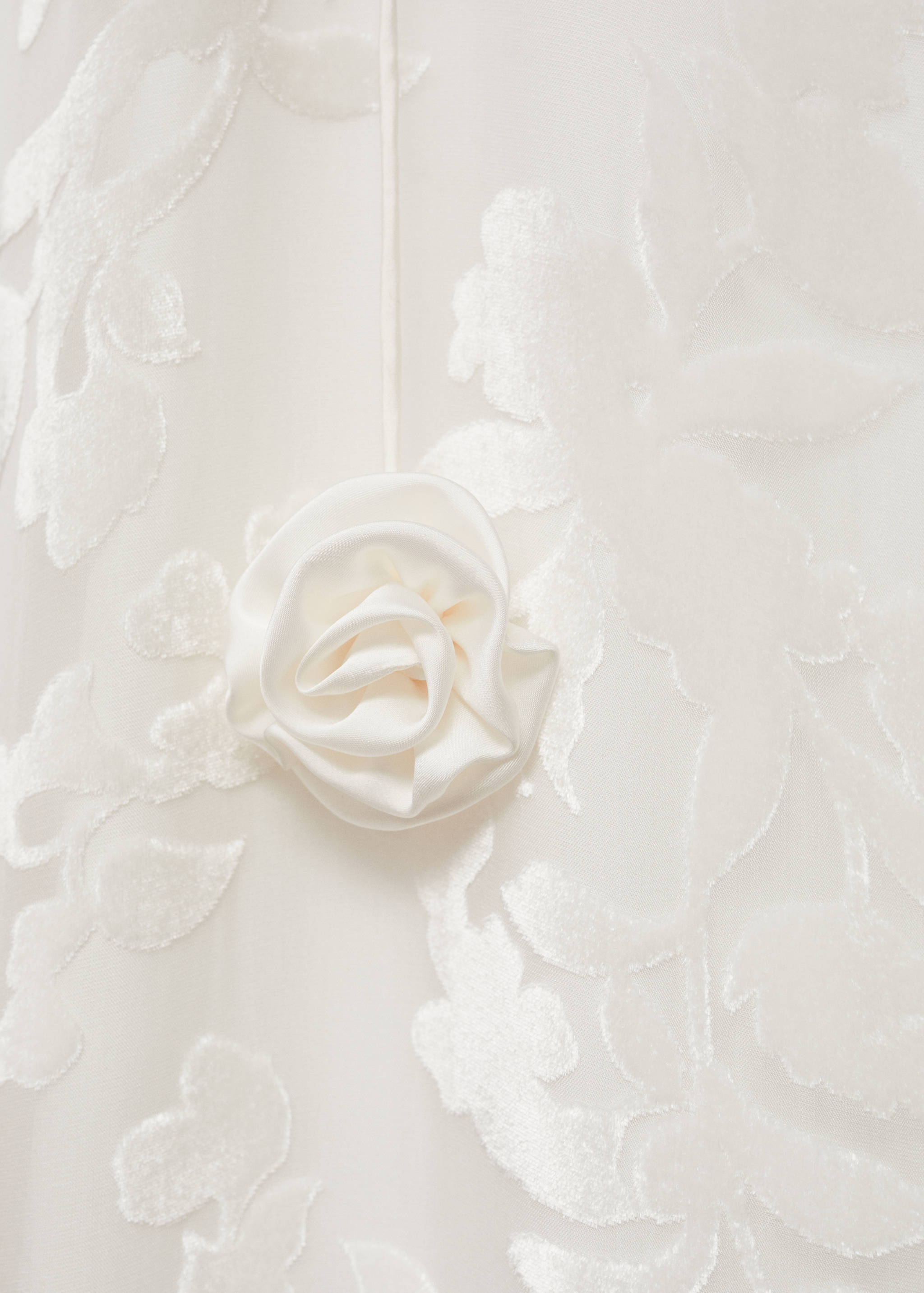 Robe dévoré fleurs fente latérale - Détail de l'article 0