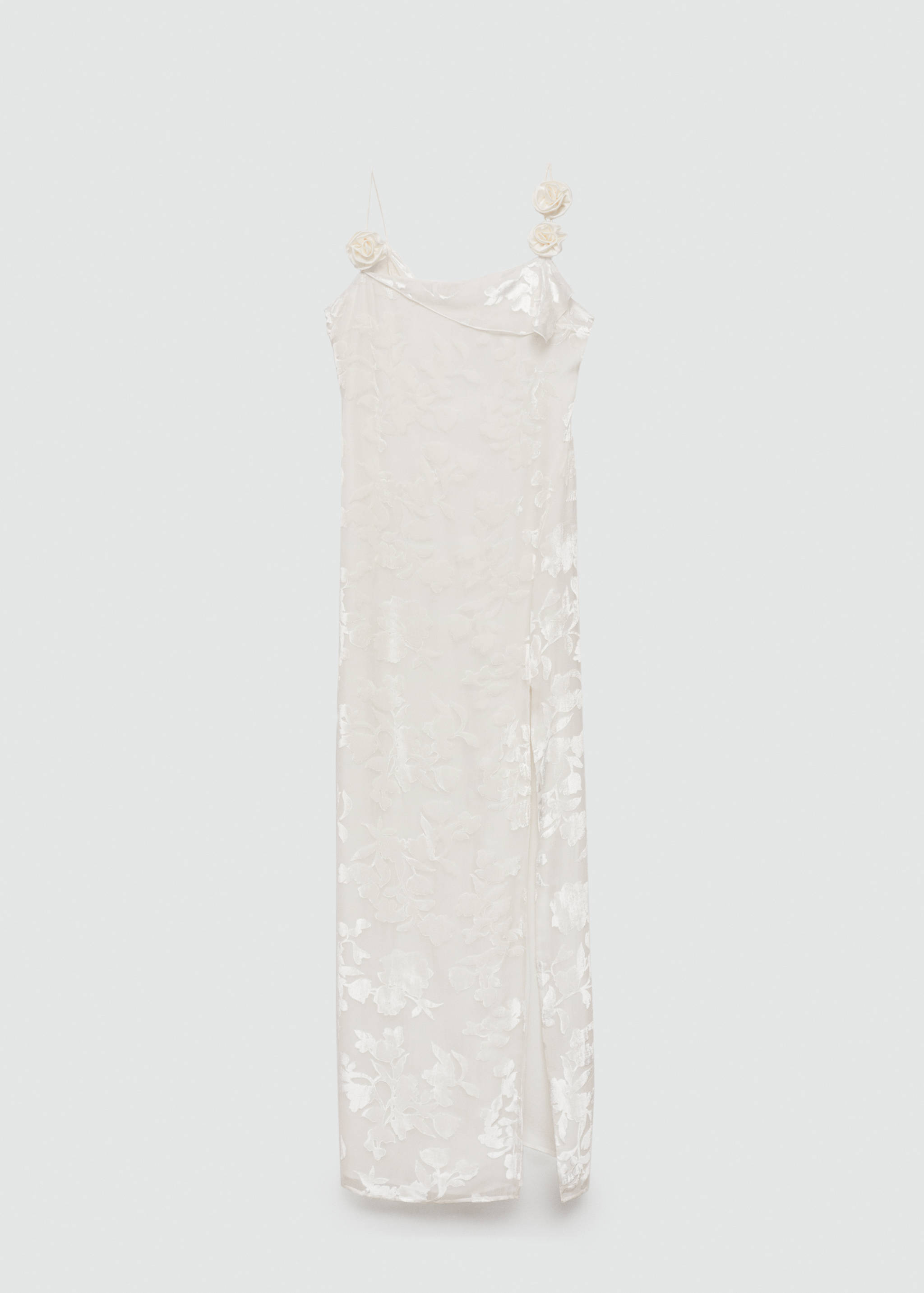Floral devoré dress with side opening - Article without model