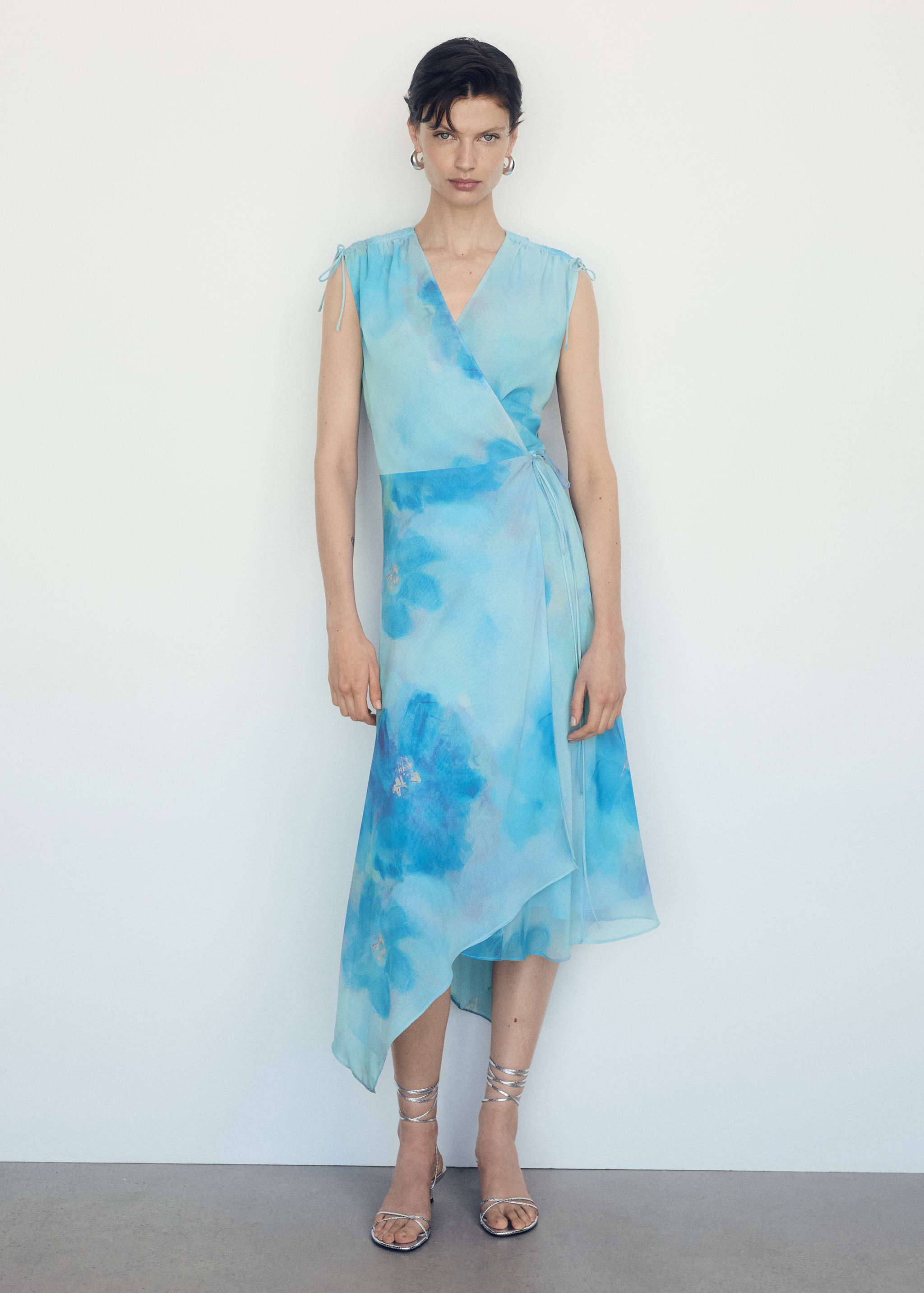 Print wrap dress - General plane
