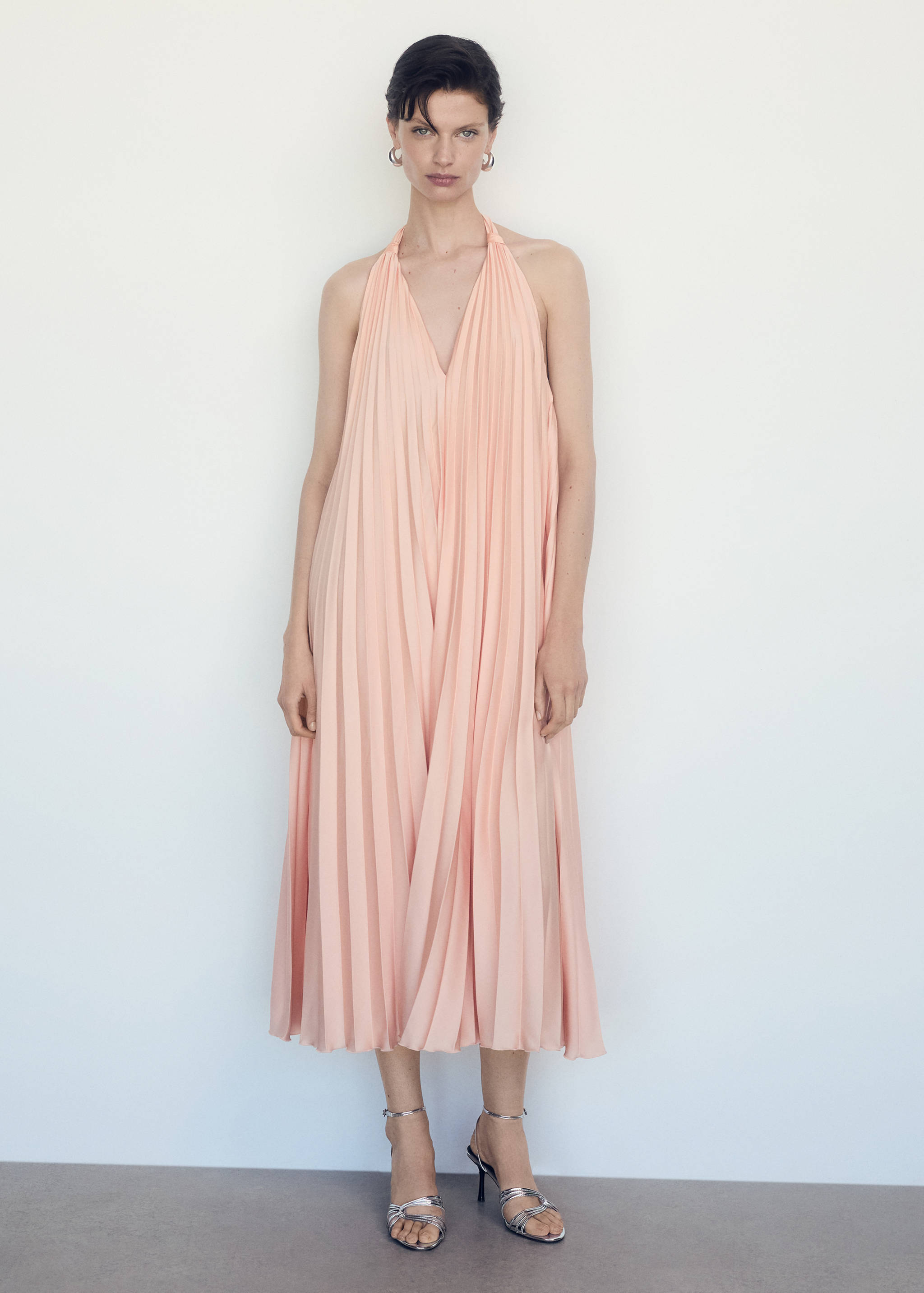 Pleated long dress - General plane