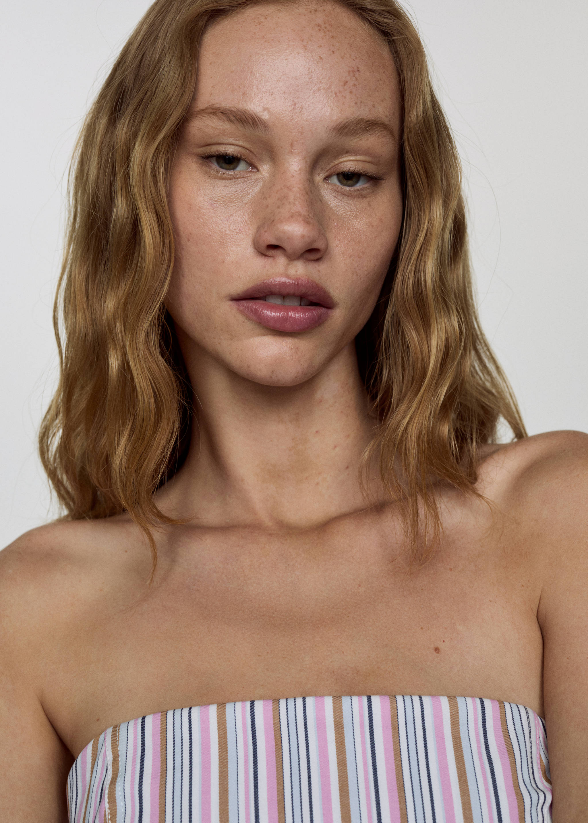 Striped denim top - Medium plane