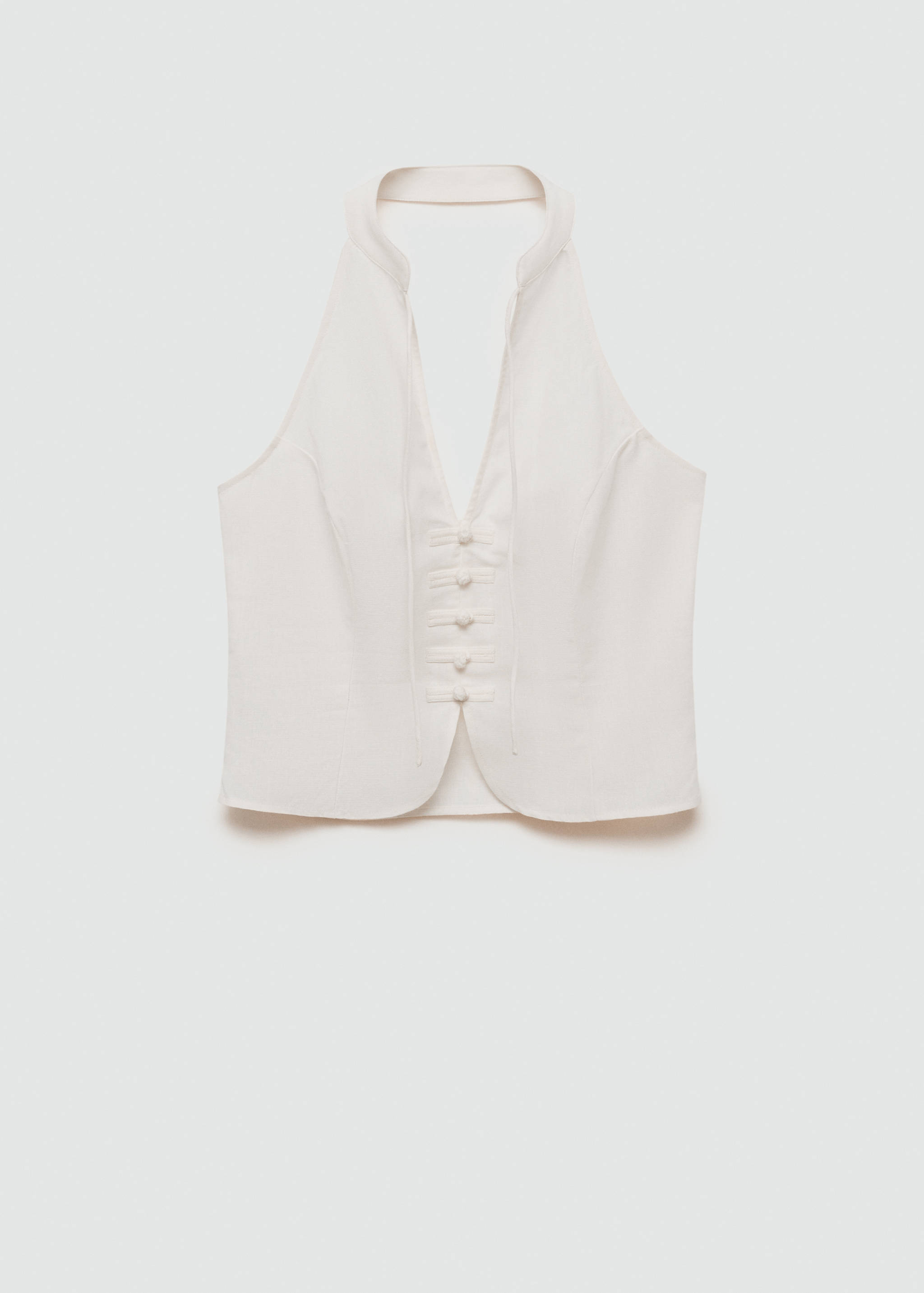 Halter-neck top with buttons - Article without model