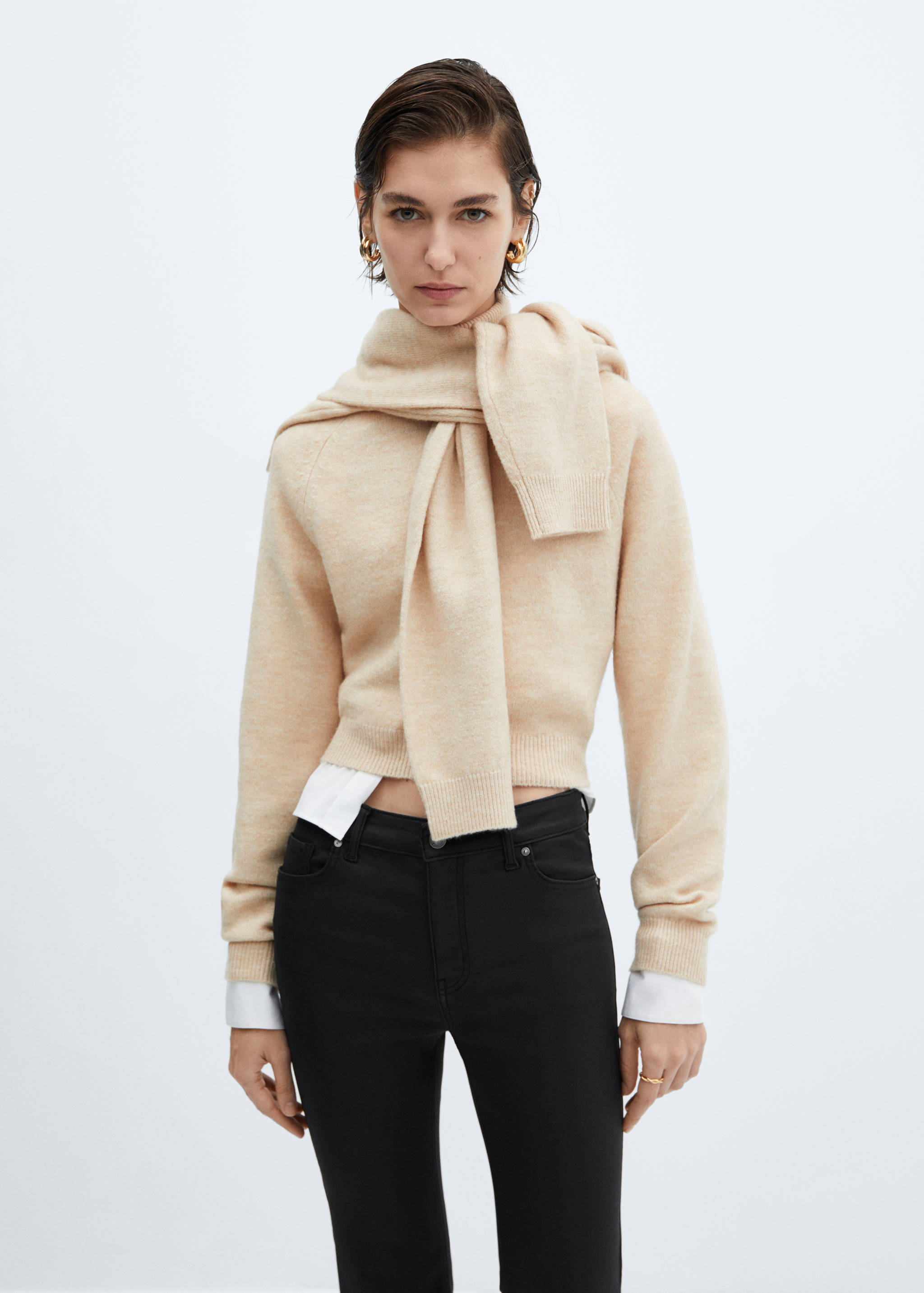 Укороченные вощеные джинсы flare Sienna - Деталь изделия 1