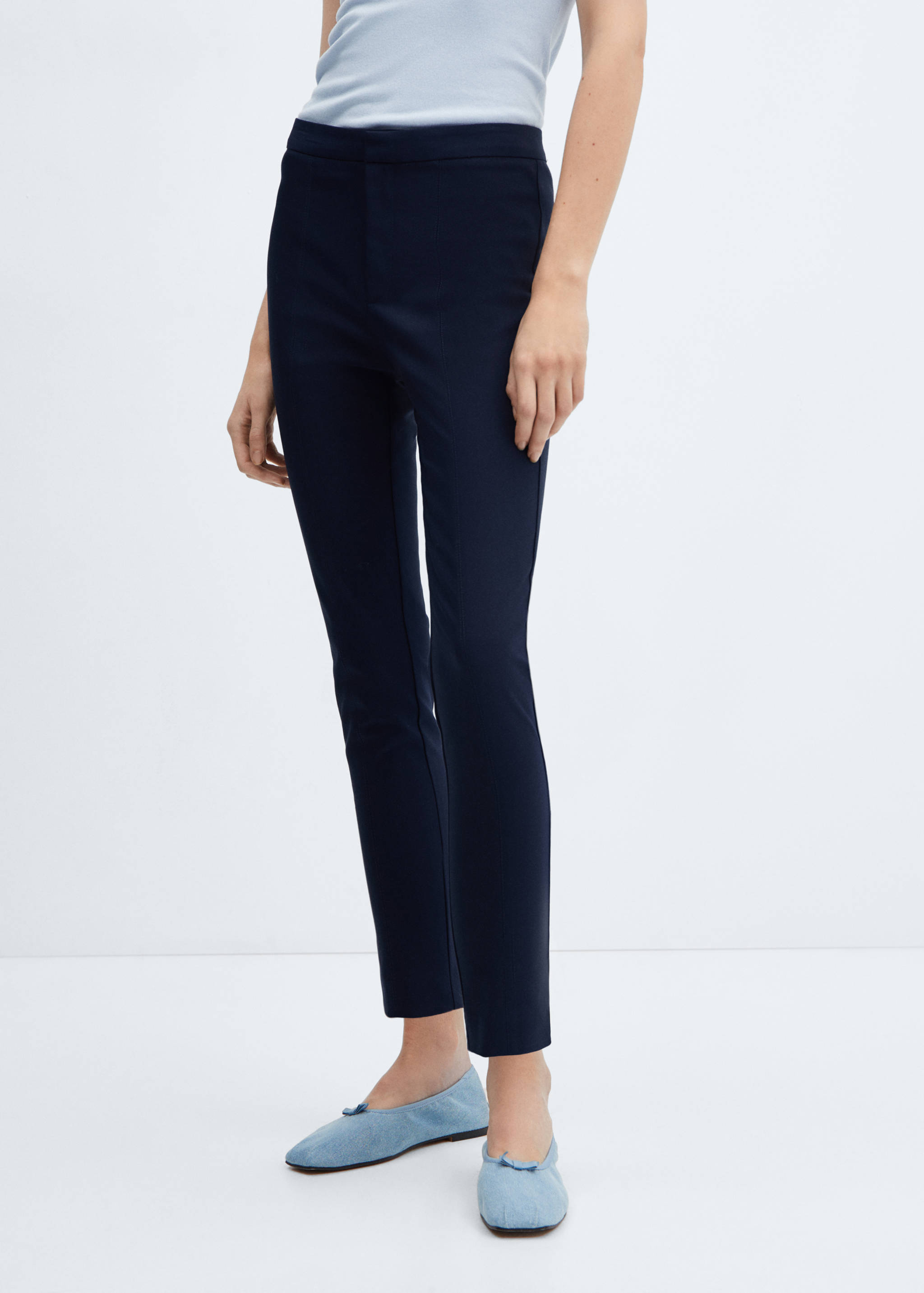 Crop skinny trousers - Medium plane