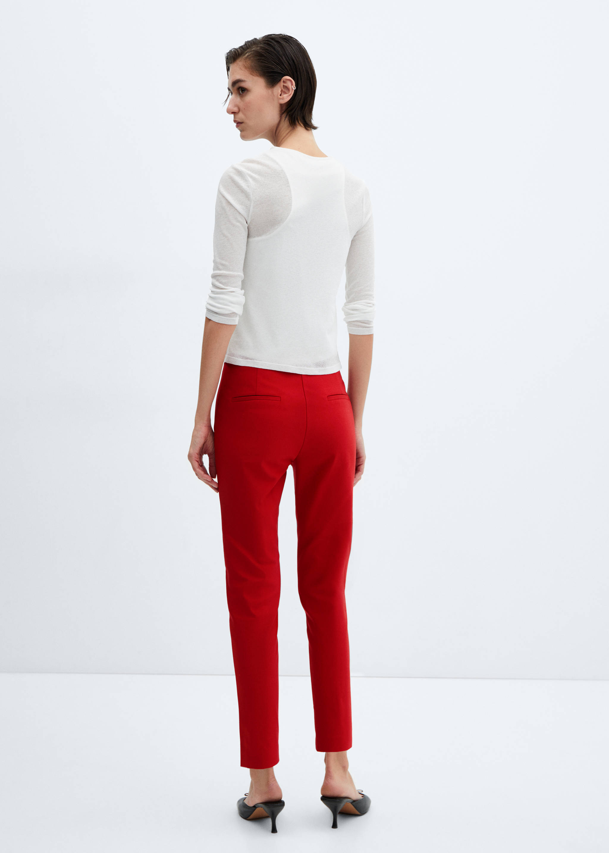 Crop skinny trousers - Reverse of the article