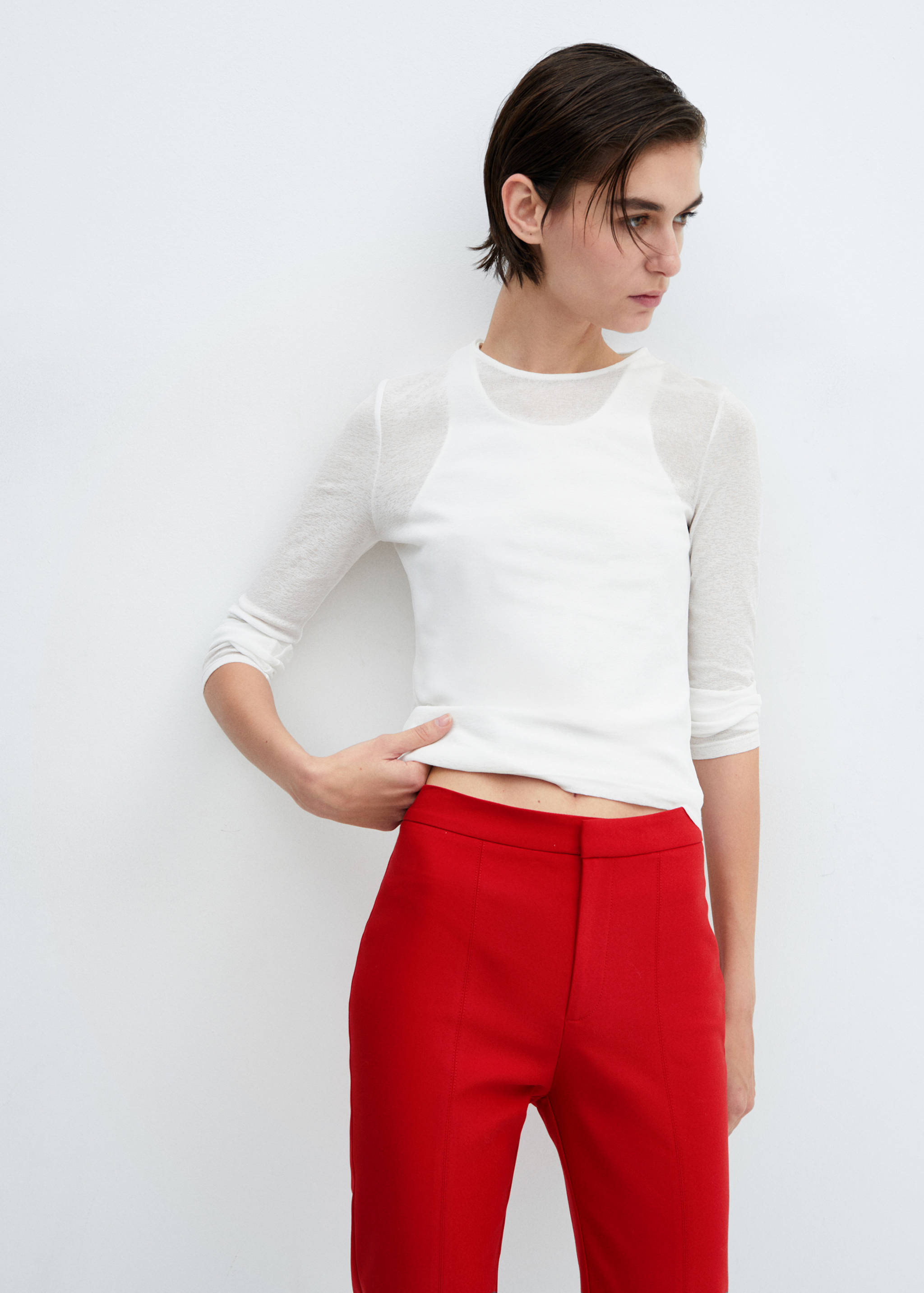 Crop skinny trousers - Details of the article 1