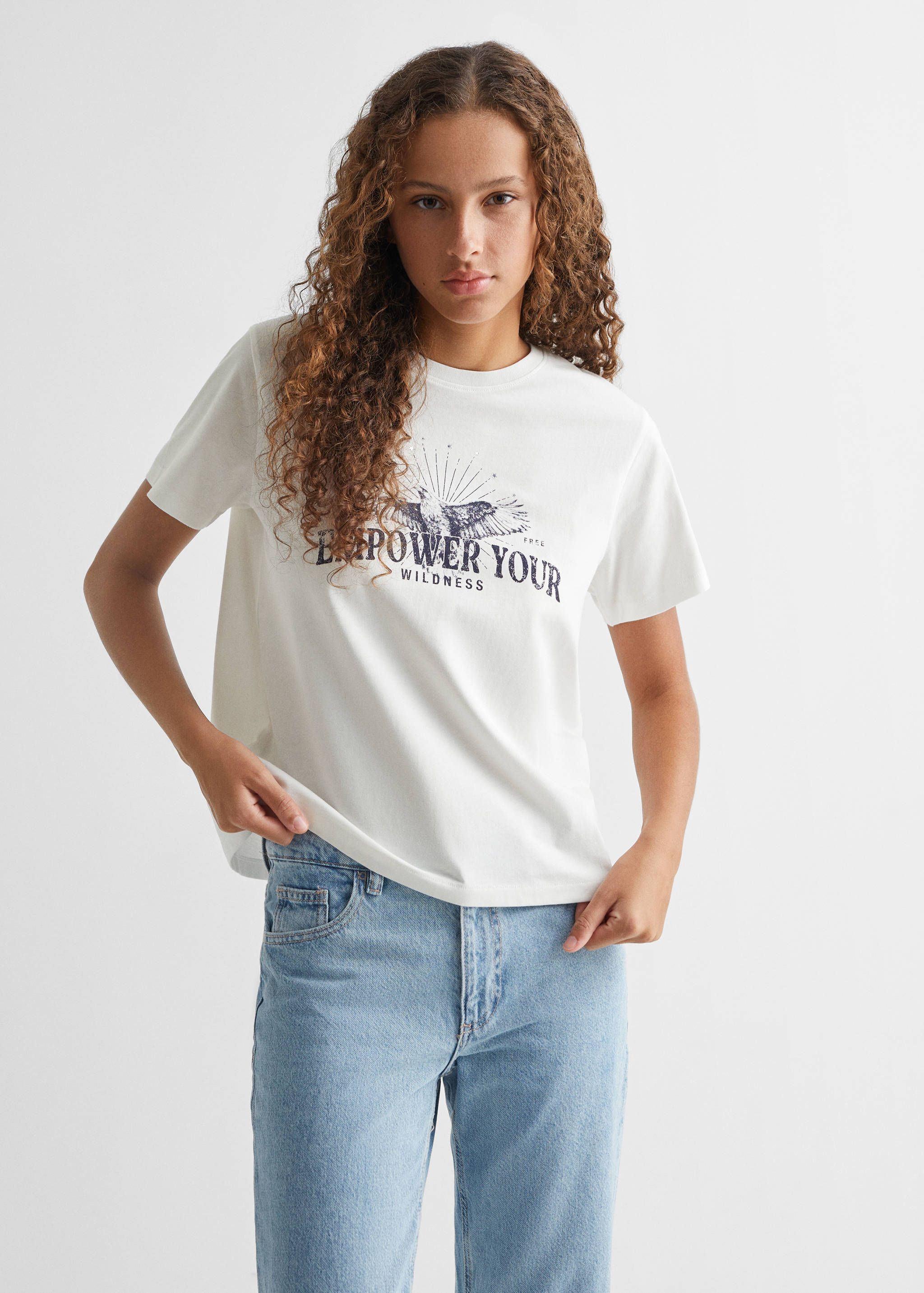 Camiseta estampada algodón - Plano medio