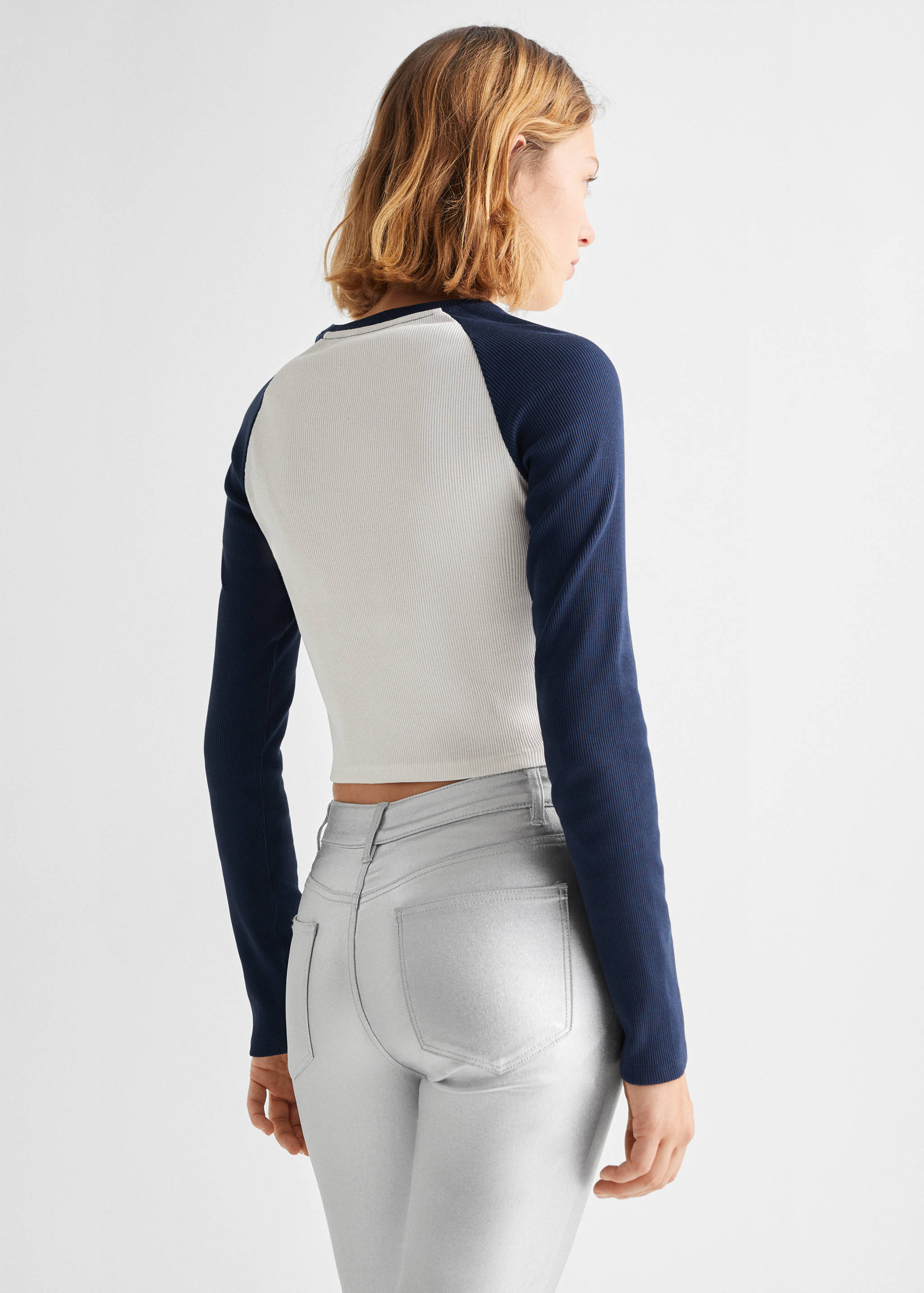 Camiseta canalé mensaje - Reverso del artículo