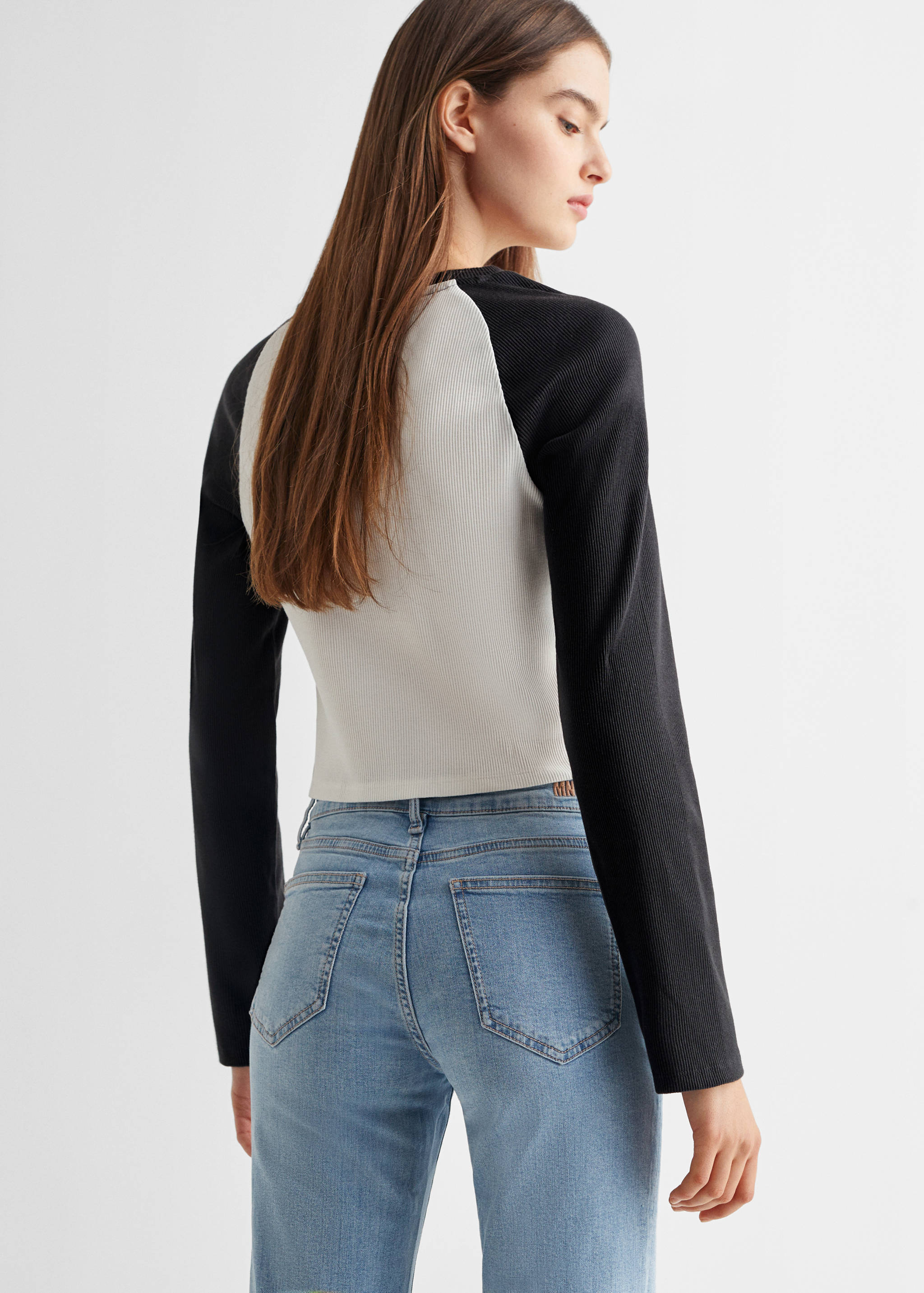 Camiseta canalé mensaje - Reverso del artículo