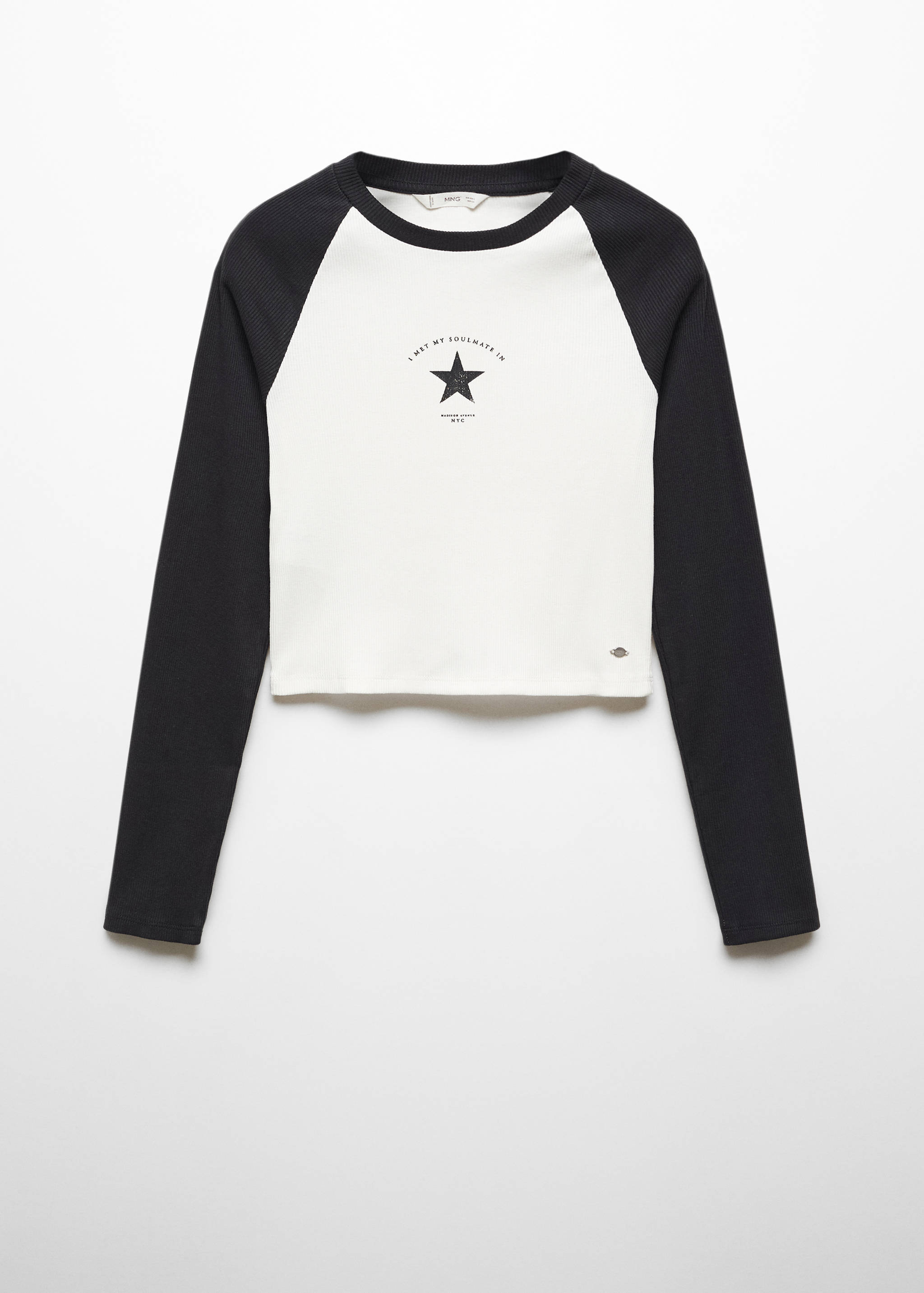 Camiseta canalé mensaje - Artículo sin modelo