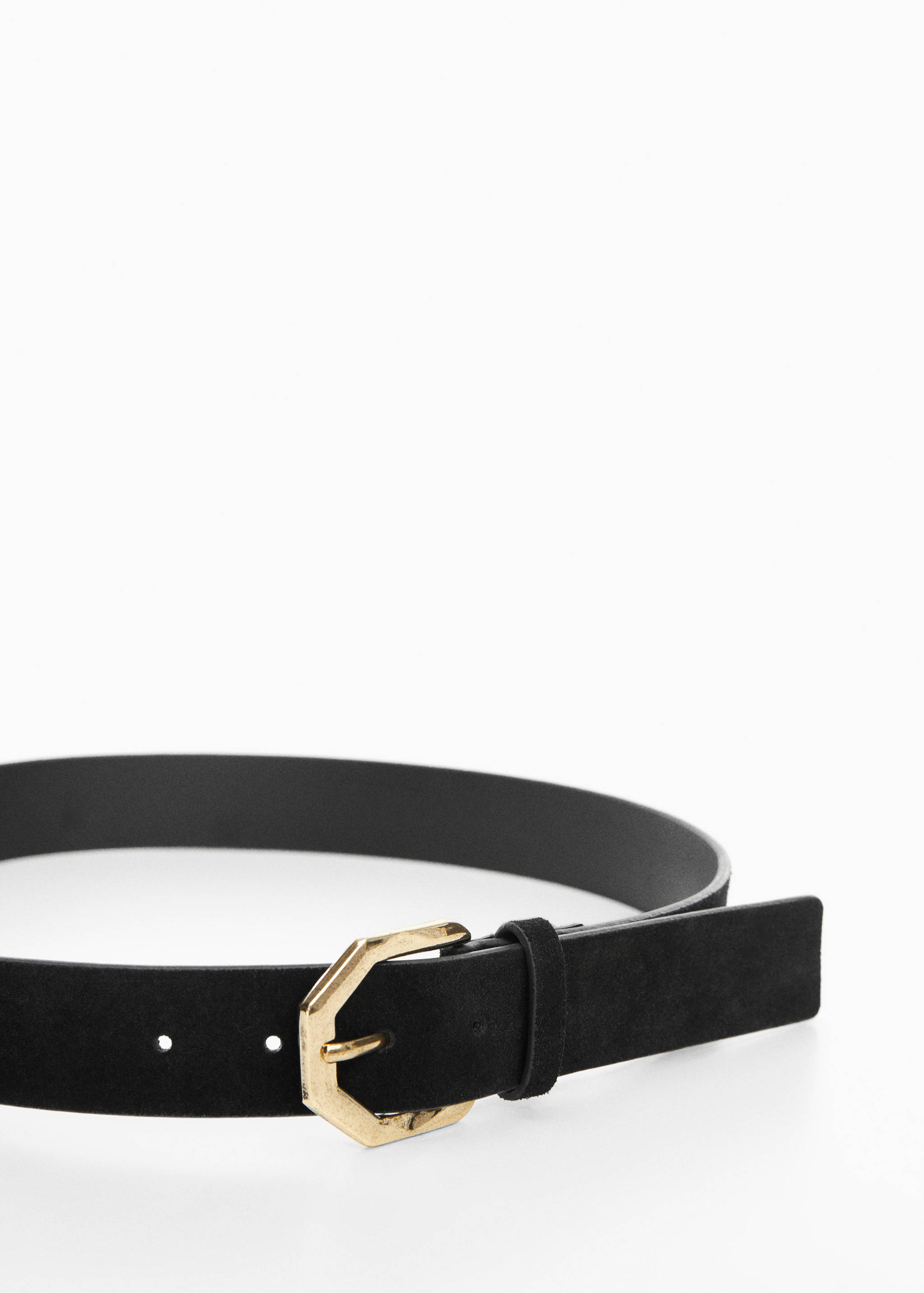Irregular buckle leather belt - Details of the article 1