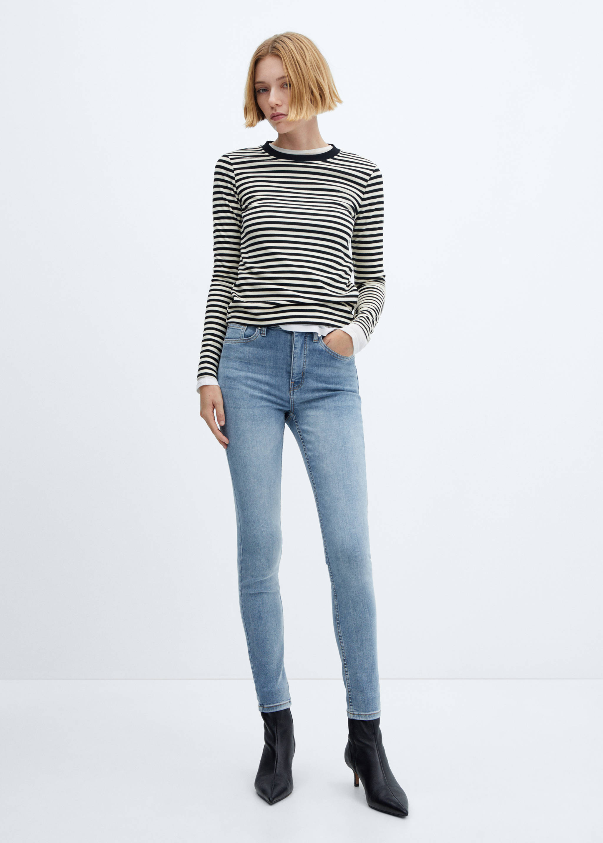 High-rise skinny jeans - General plane