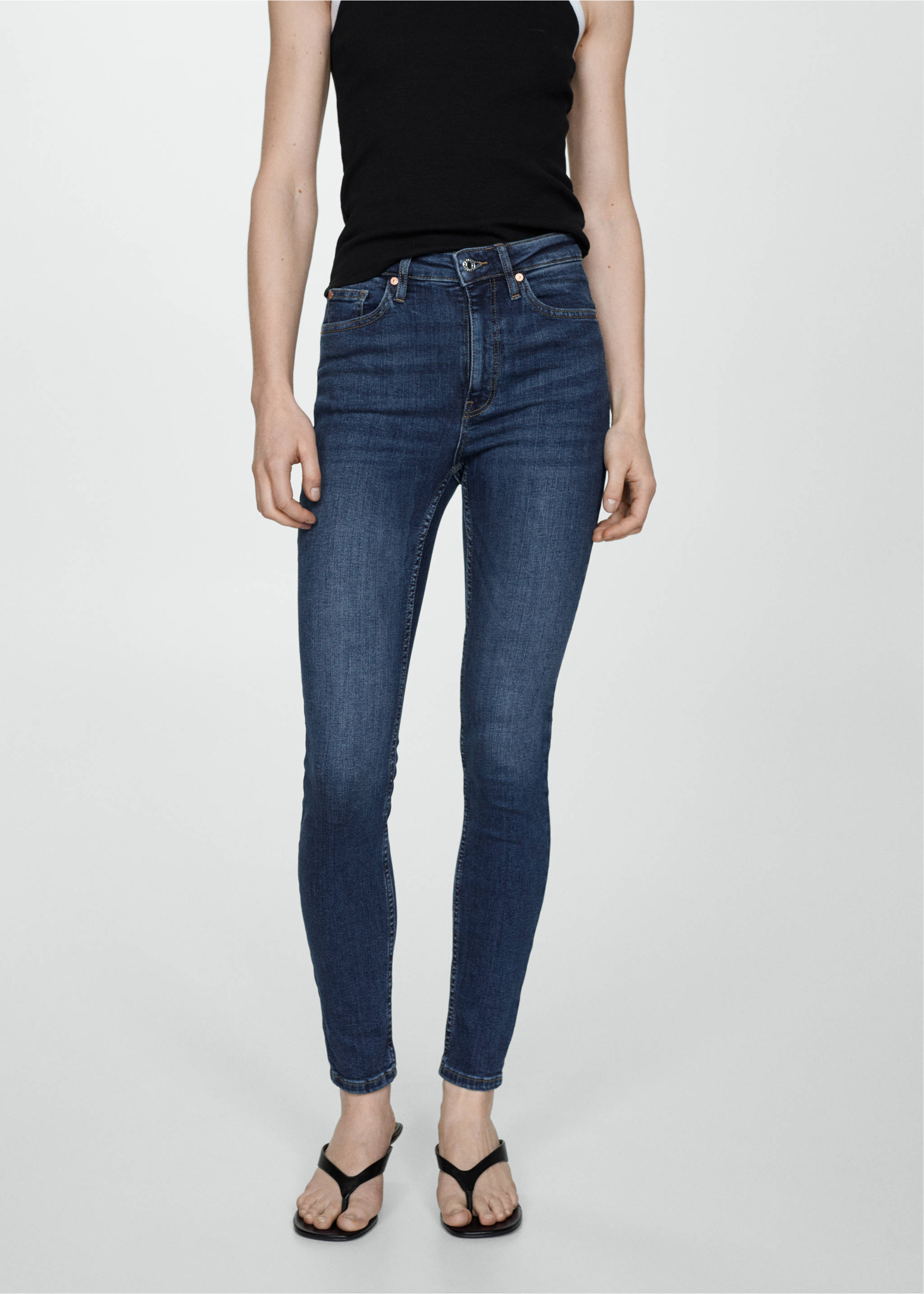 High-rise skinny jeans - Medium plane, Dark Blue. Ref: 67010290-00.