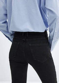 Skinny cropped jeans — Black denim 8